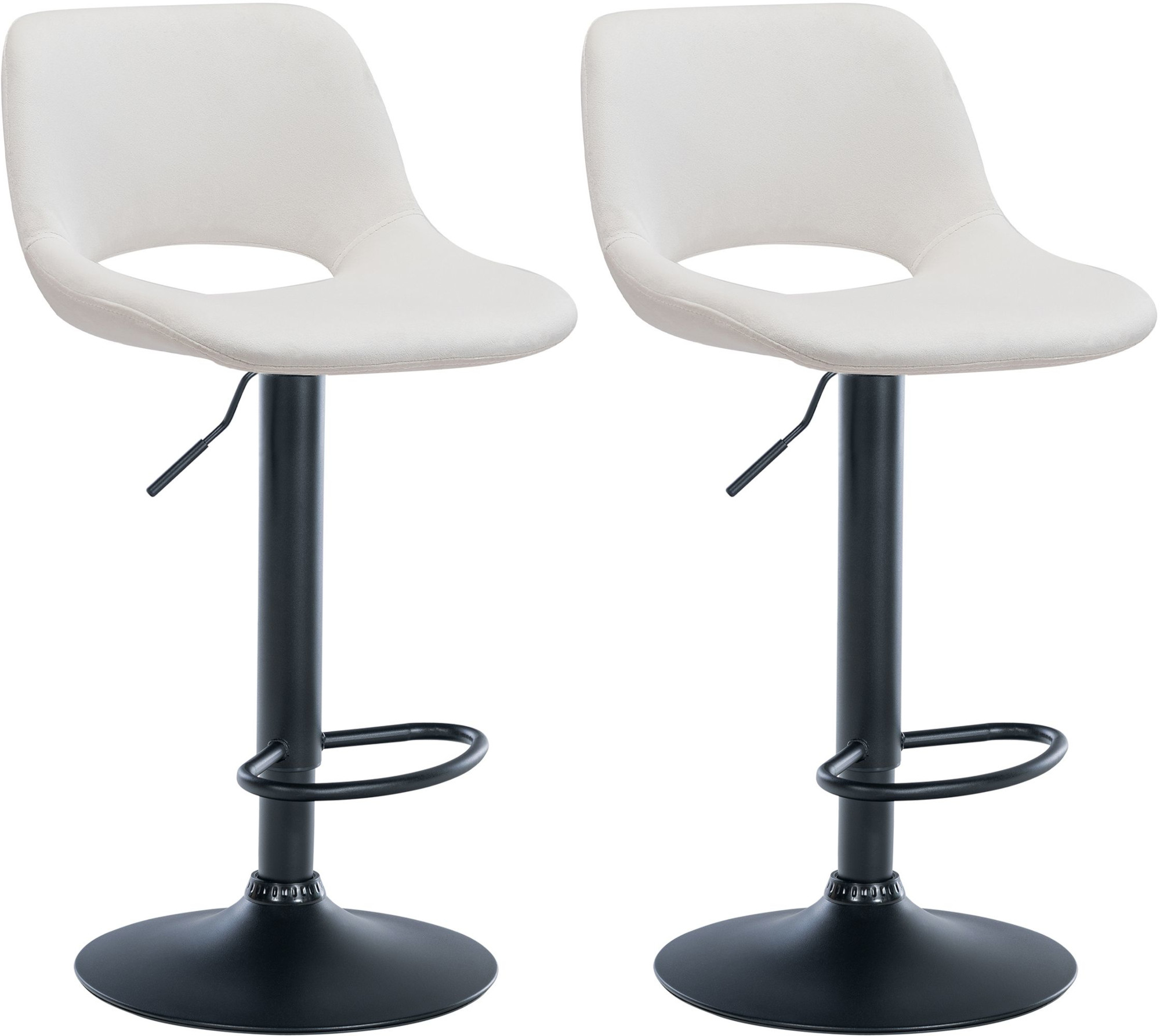 2er Set Barhocker Camden Samt schwarz