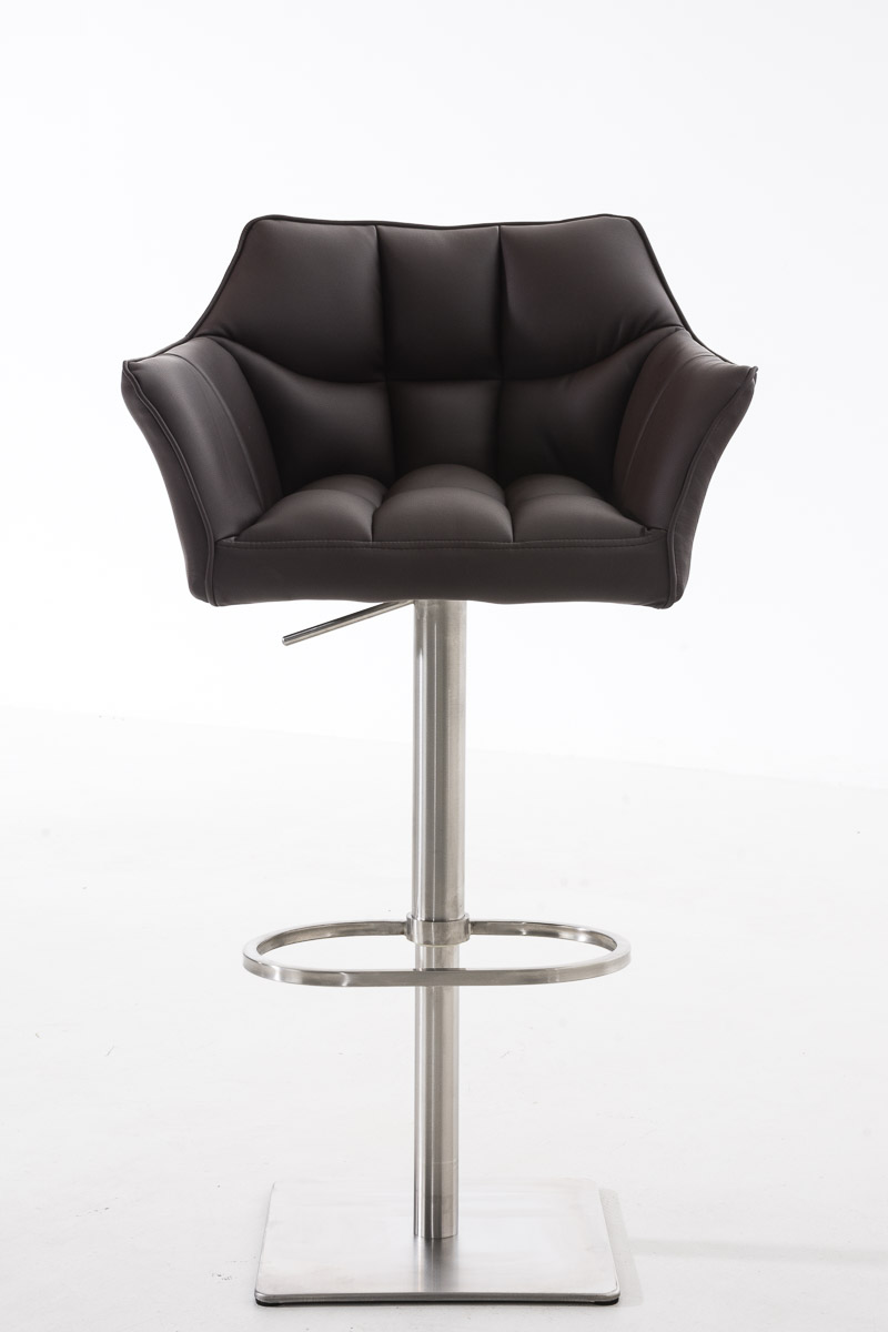 2er Set Barhocker Damaso Kunstleder edelstahl