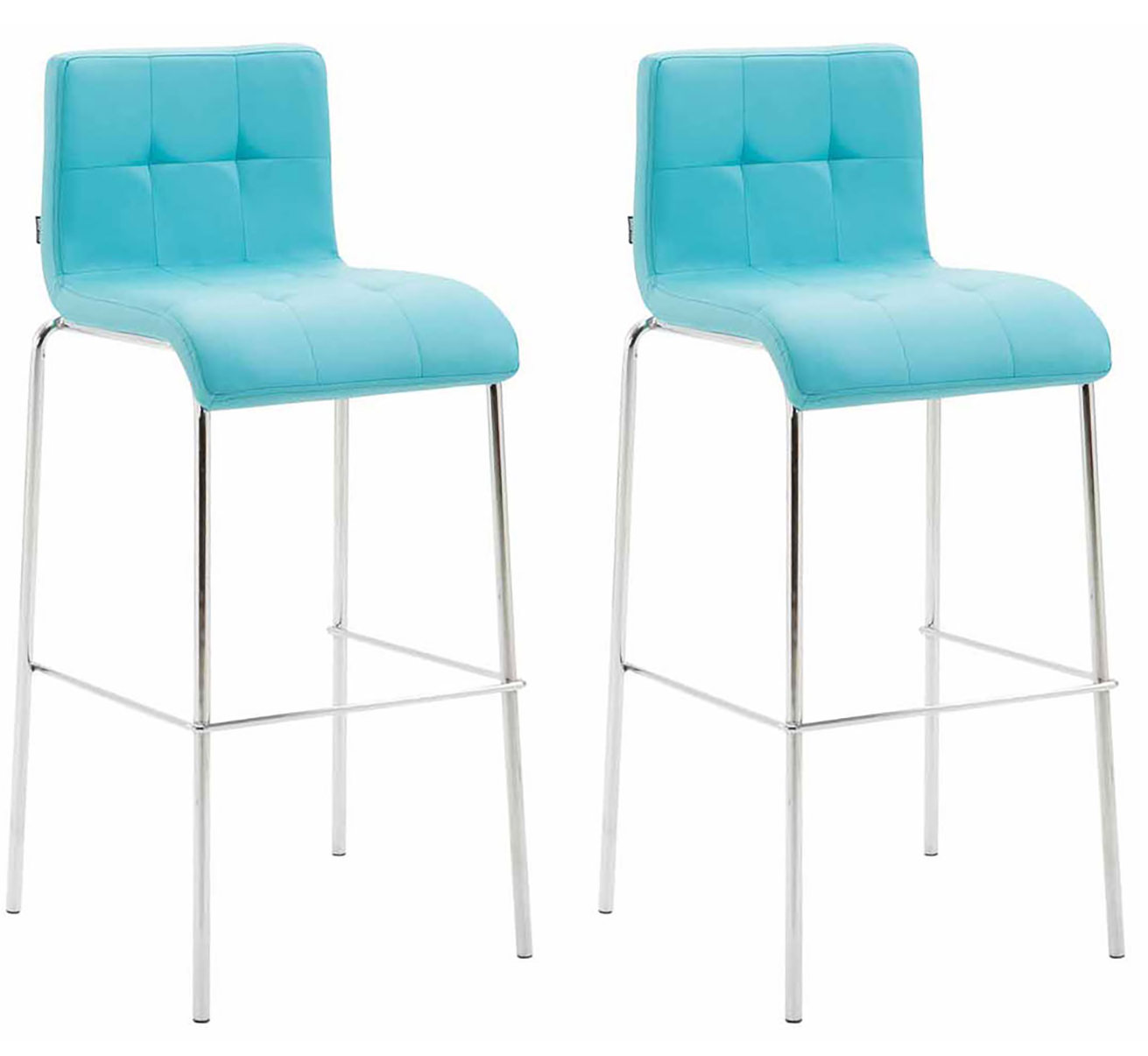 2er Set Barhocker Kado Kunstleder rund chrom