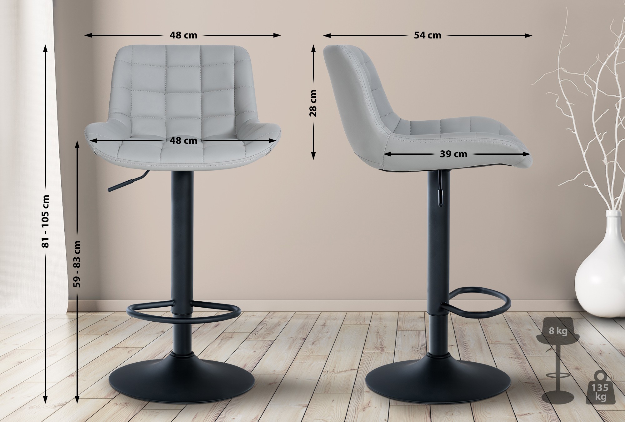 Barhocker Tover Kunstleder