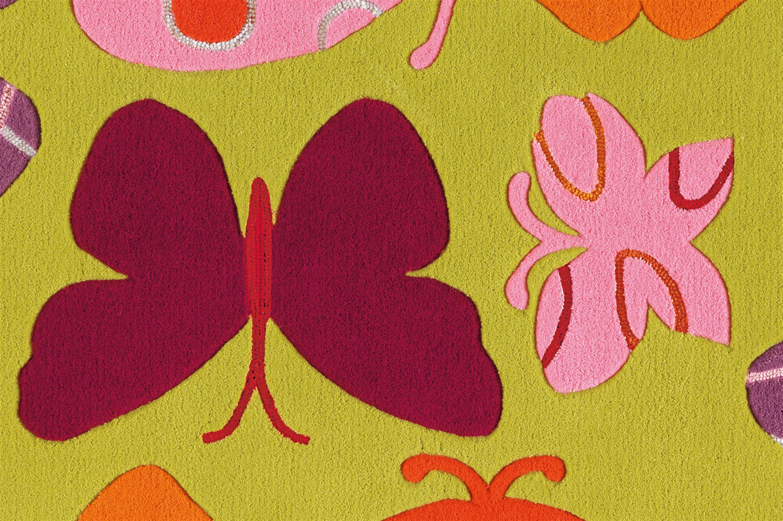Teppich Spirit Glowy 3140 Multi Butterfly 110cm x 160cm