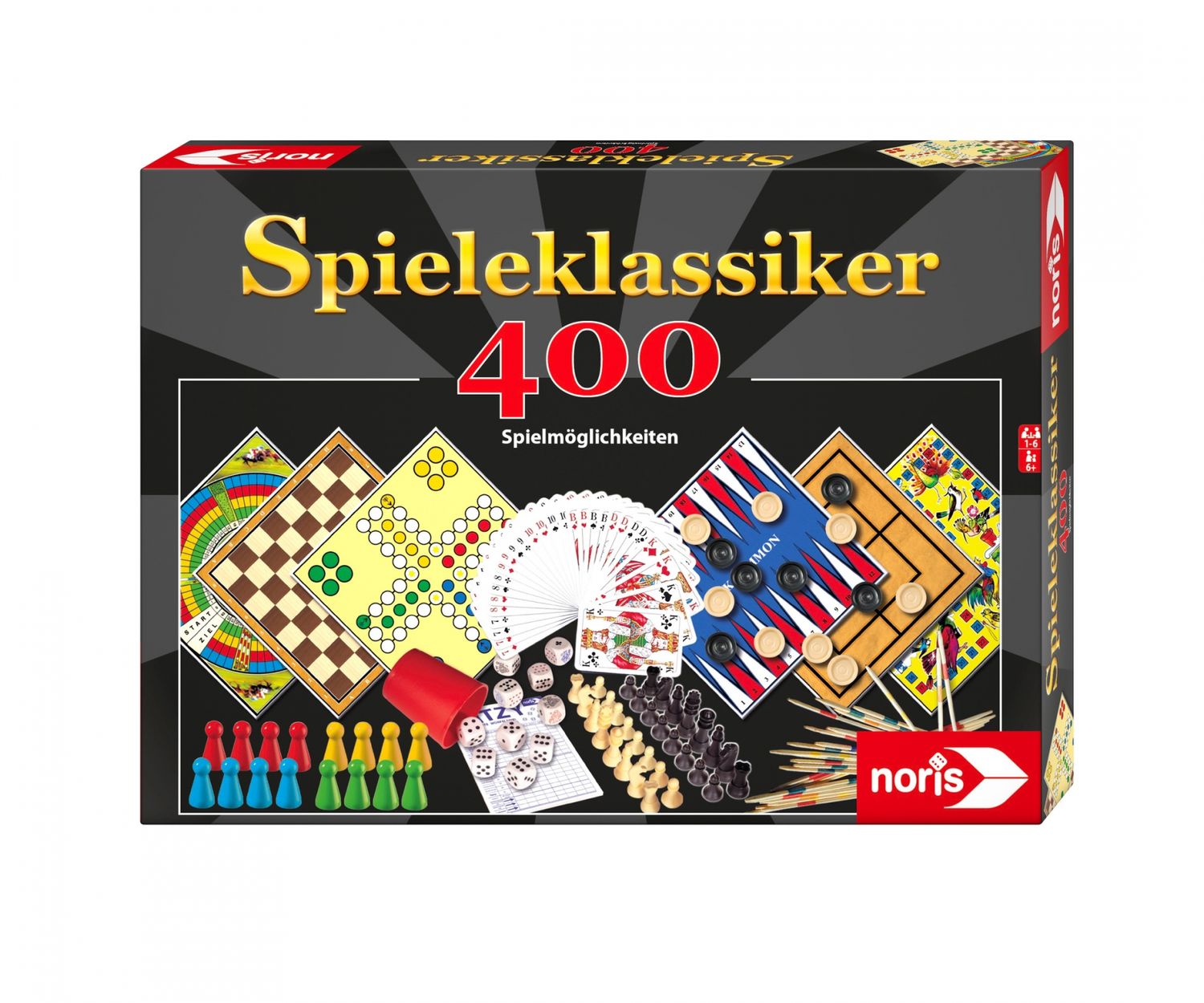 Noris Brettspiele & Gesellschaftsspiele Noris - Spielesammlung mit 400 Spielmöglichkeiten