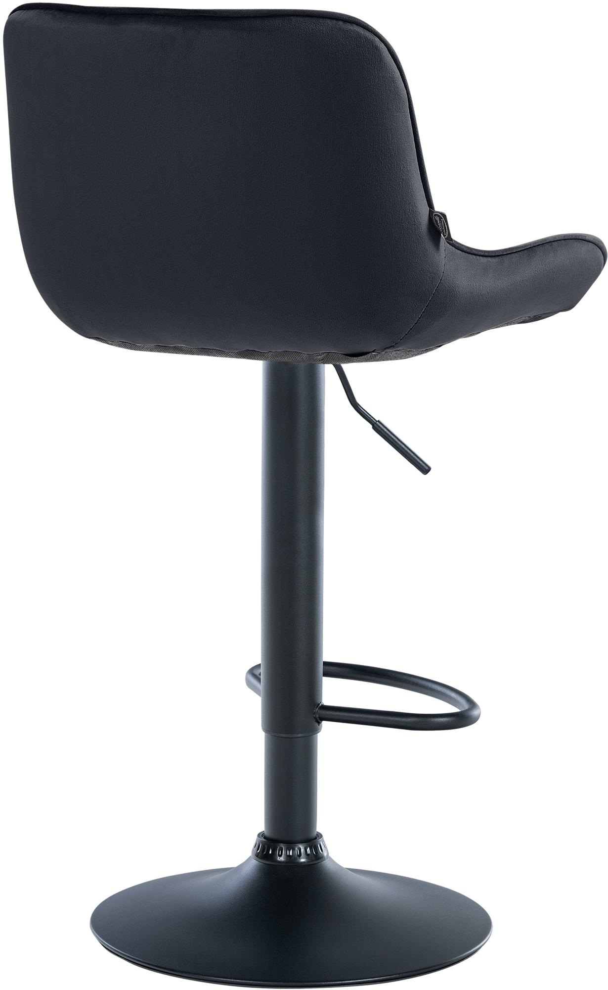 2er Set Barhocker Vonore Samt schwarz