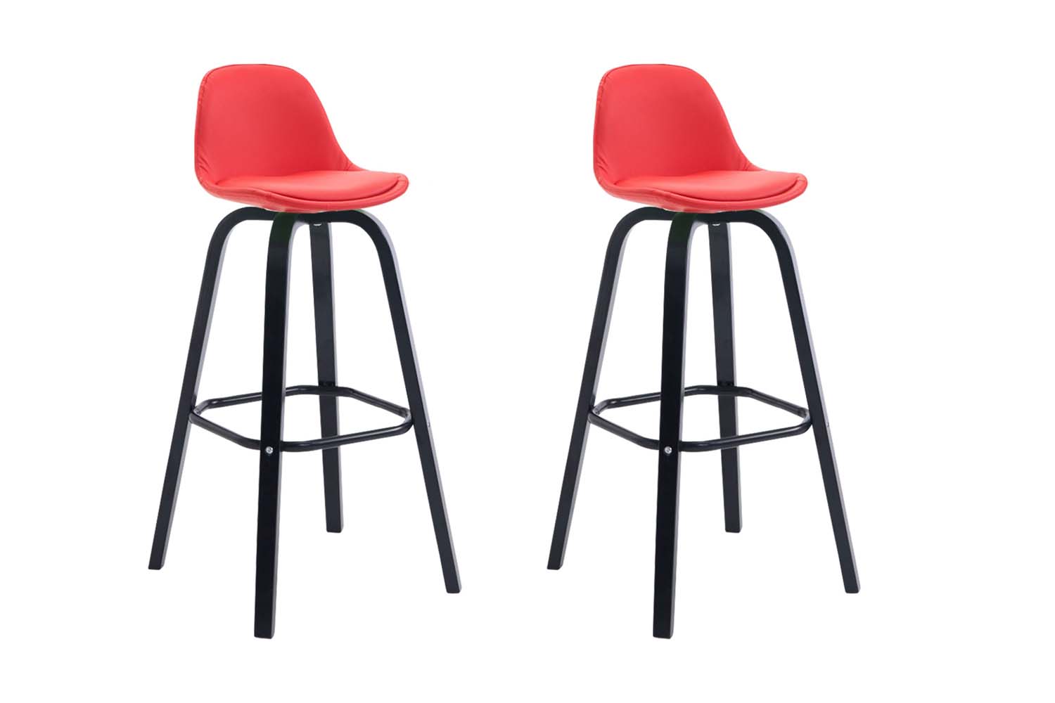 2er Set Barhocker Avika Kunstleder schwarz
