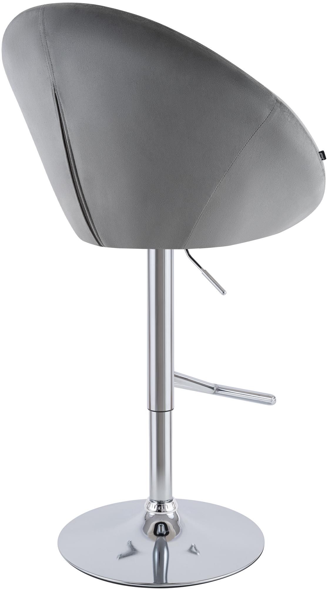 Barhocker London Samt chrom