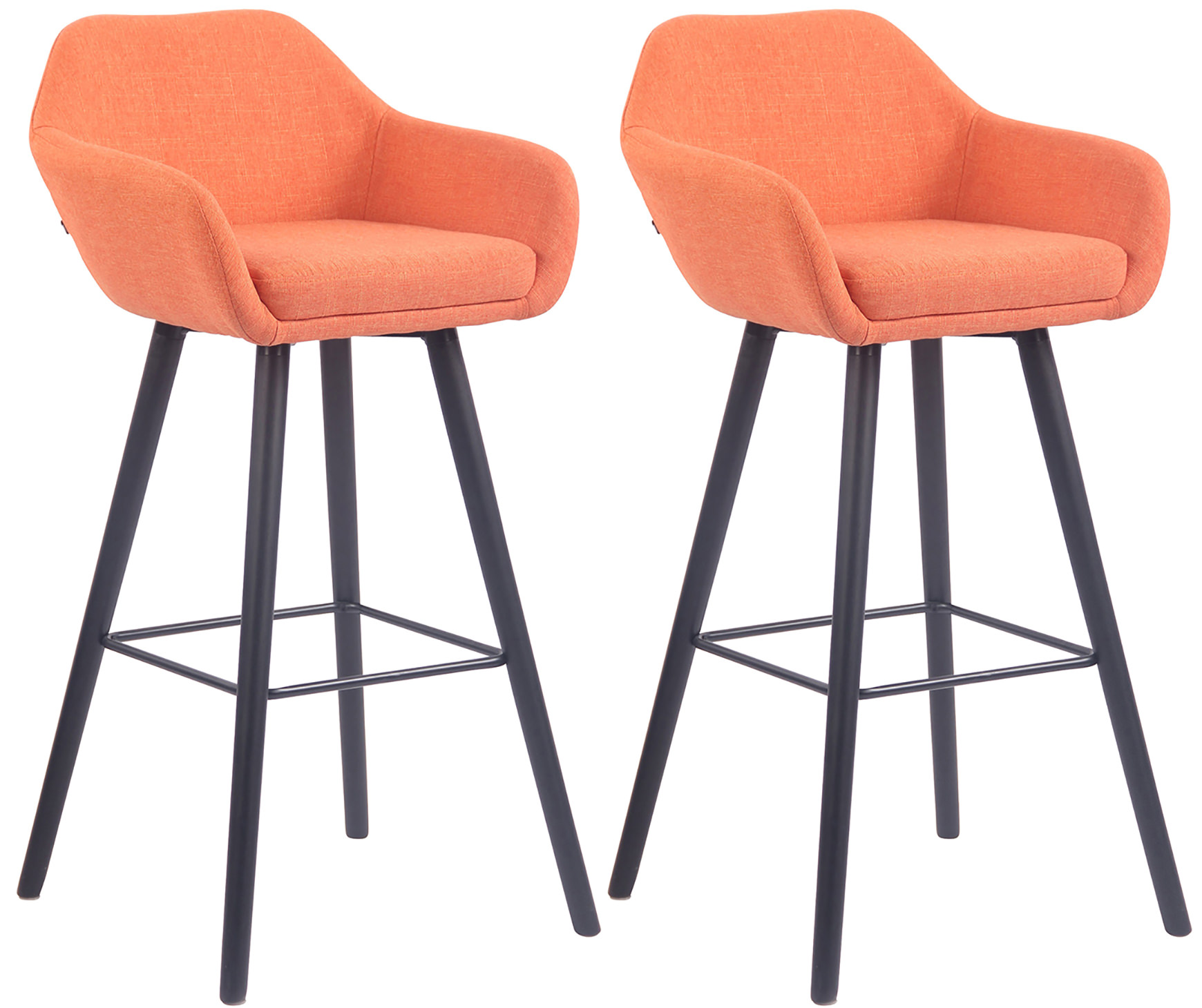 2er Set Barhocker Adelaide schwarz