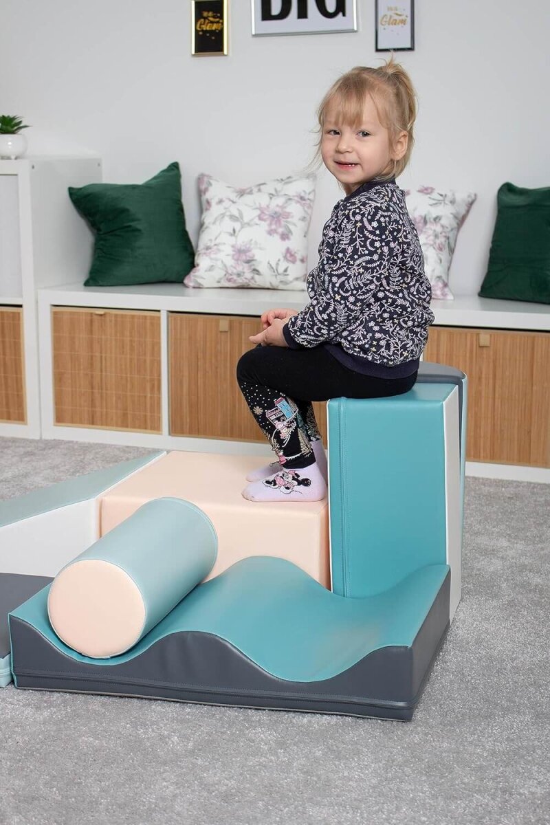 IGLU SET 34 Discoverer - Pastellfarben - Schaumstoffbausteine - Bunte Spielbausteine für Kinder 1–5 Jahre