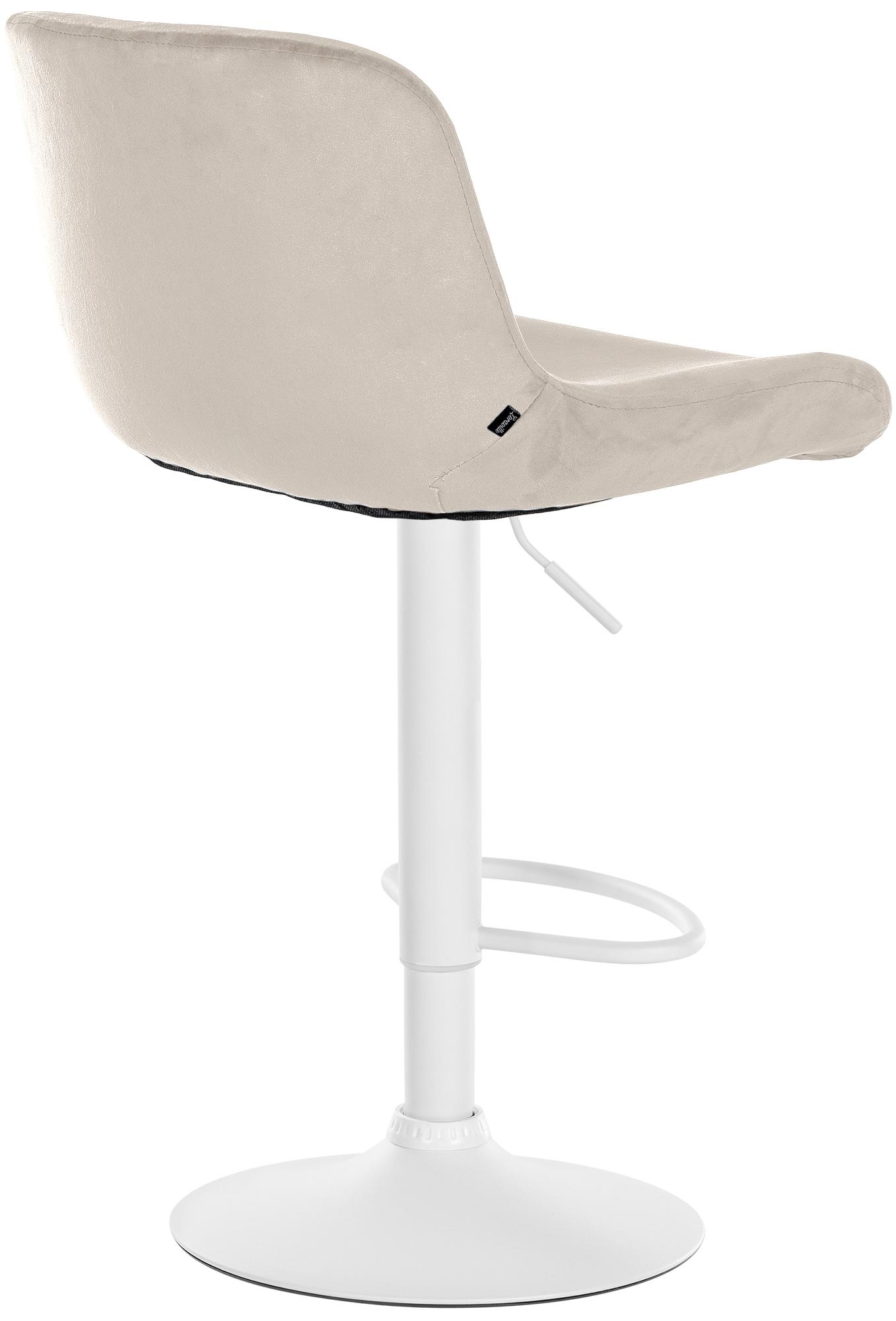 2er Set Barhocker Solon Weiß Samt