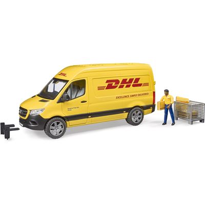 BRUDER Sammel- & Spielfiguren Bruder 02671 - MB Sprinter DHL mit Fahrer und Zubehör, 1:16