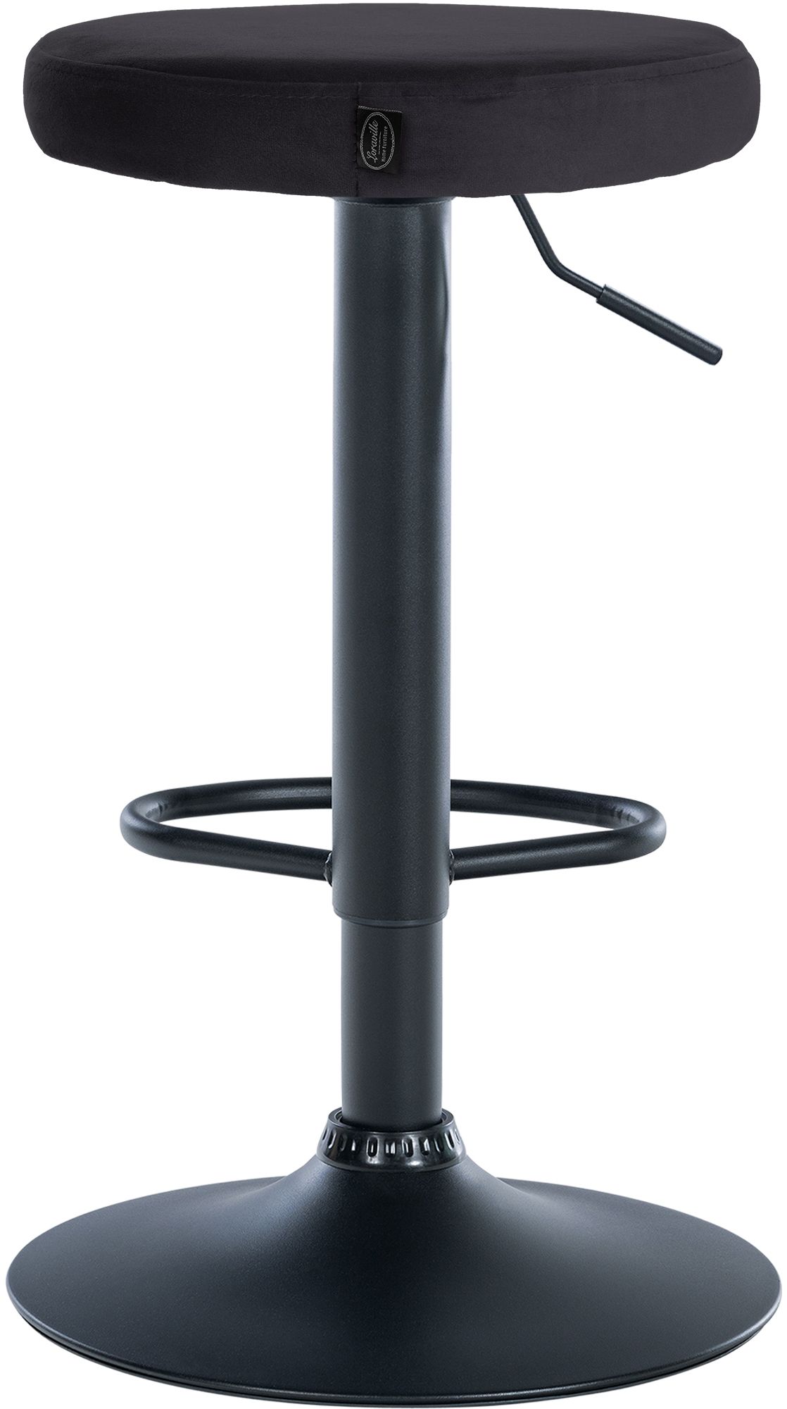 2er Set Barhocker Ponte Samt schwarz