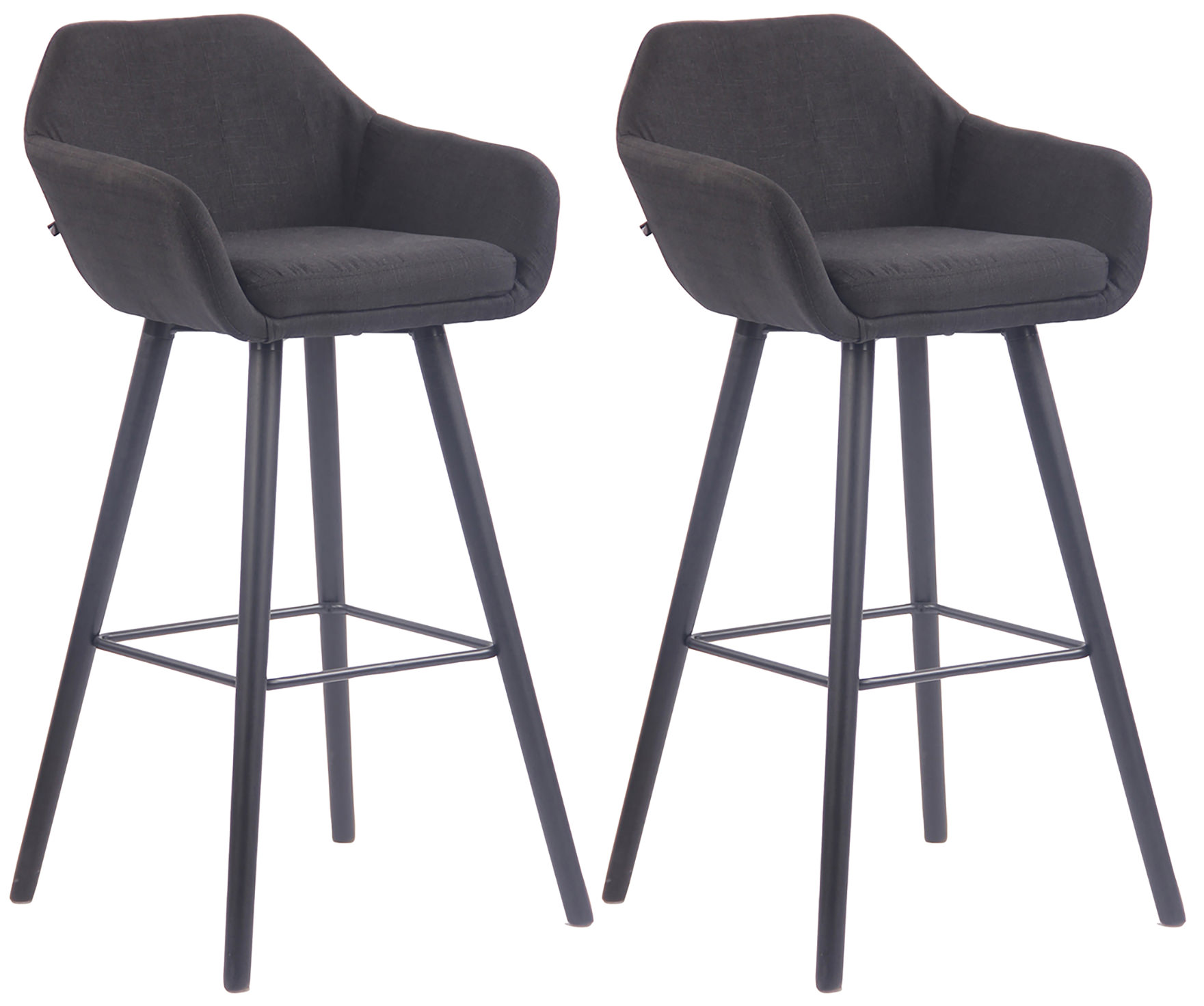 2er Set Barhocker Adelaide schwarz