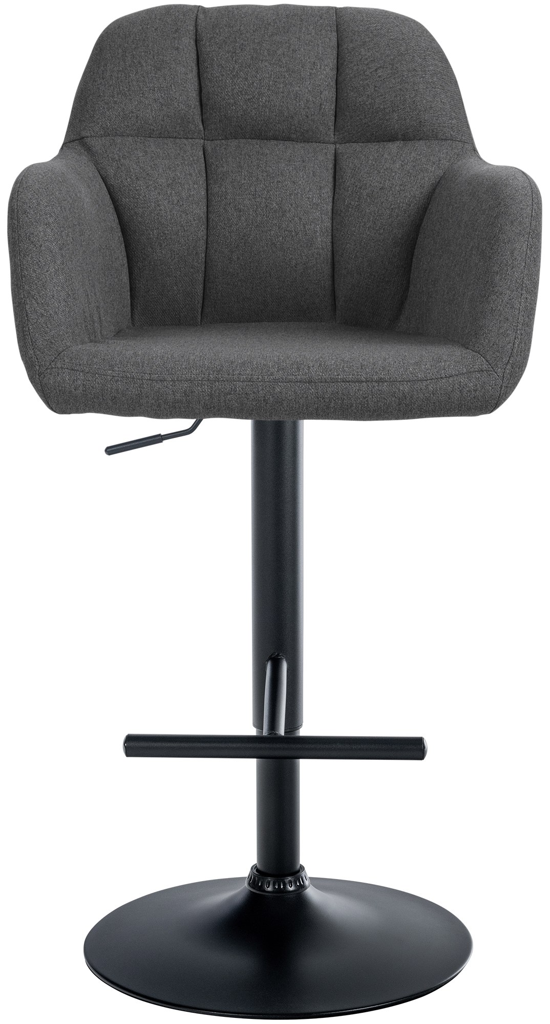 Barhocker Natoma Stoff schwarz