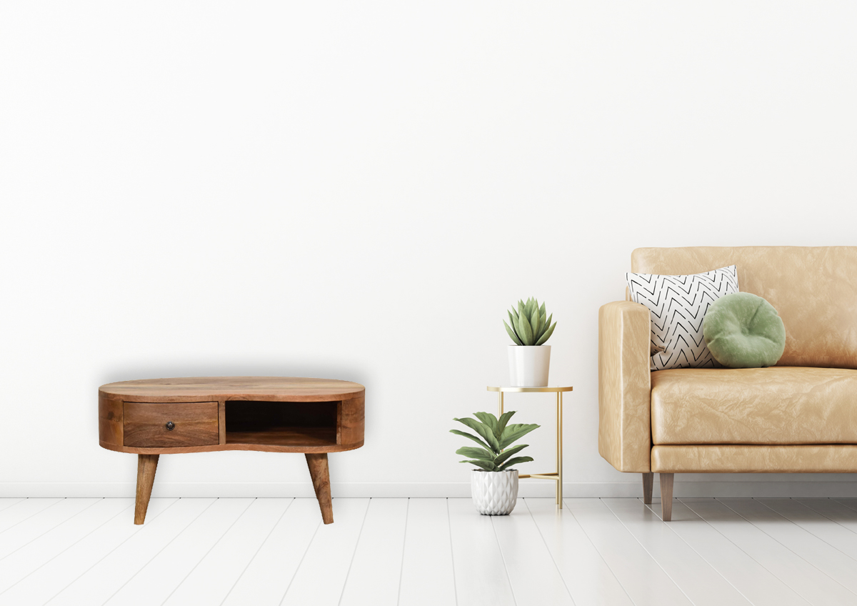 Mini-Couchtisch „Oak-ish Wave“