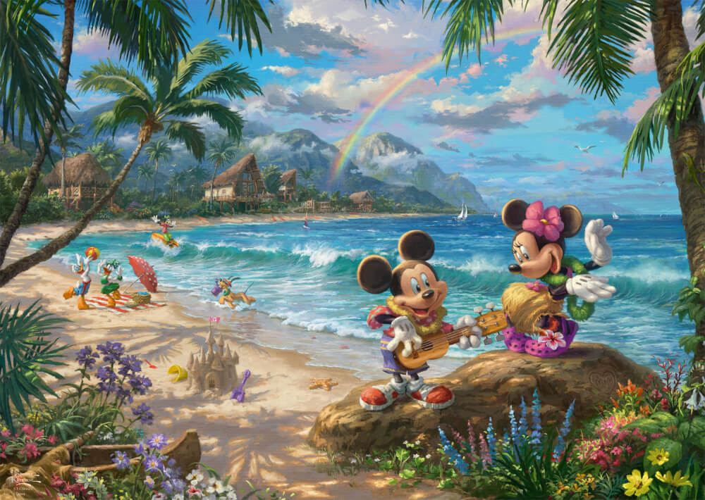 Schmidt Spiele GmbH Puzzles Disney - Mickey & Minnie in Hawaii, 1000 Teile - Puzzle