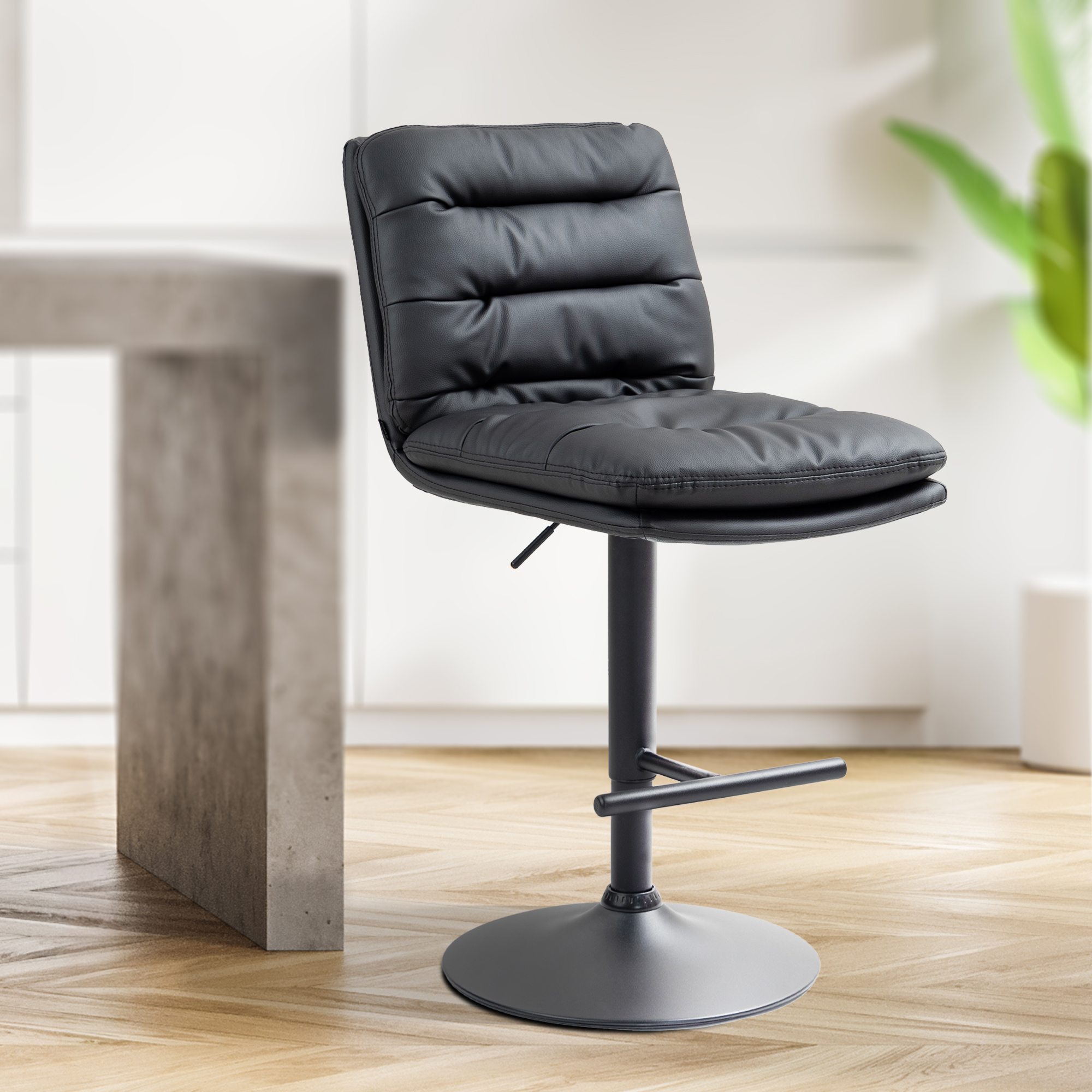 Barhocker Damar Kunstleder schwarz