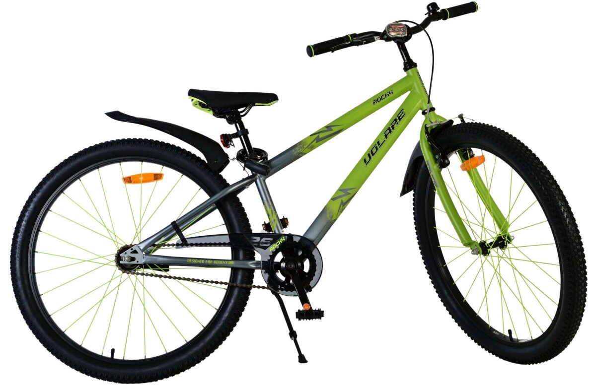 Volare Rocky Kinderfahrrad für Jungen - 26 Zoll in Grün für sicheres Fahren