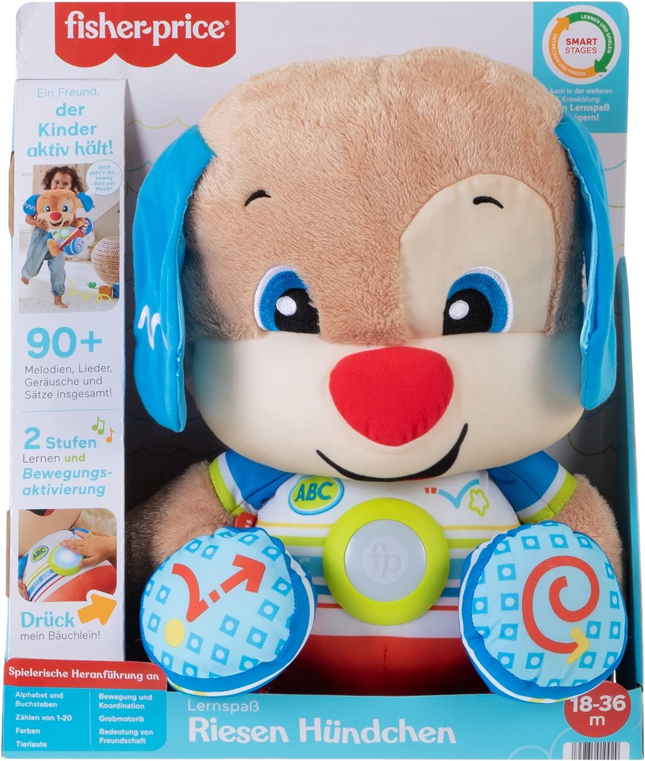 Mattel Elektronisches Spielzeug Fisher-Price - Lernspaß - Riesen Hündchen - Plüschfigur