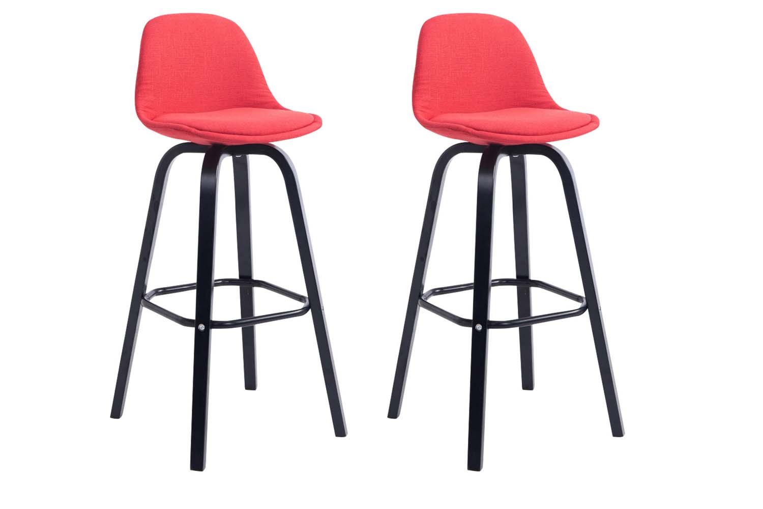 2er Set Barhocker Avika Stoff schwarz