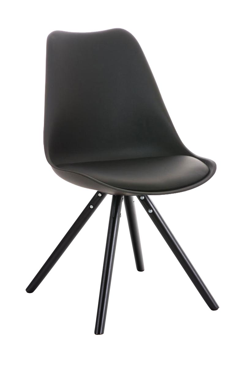 Stuhl Pegleg Rund schwarz