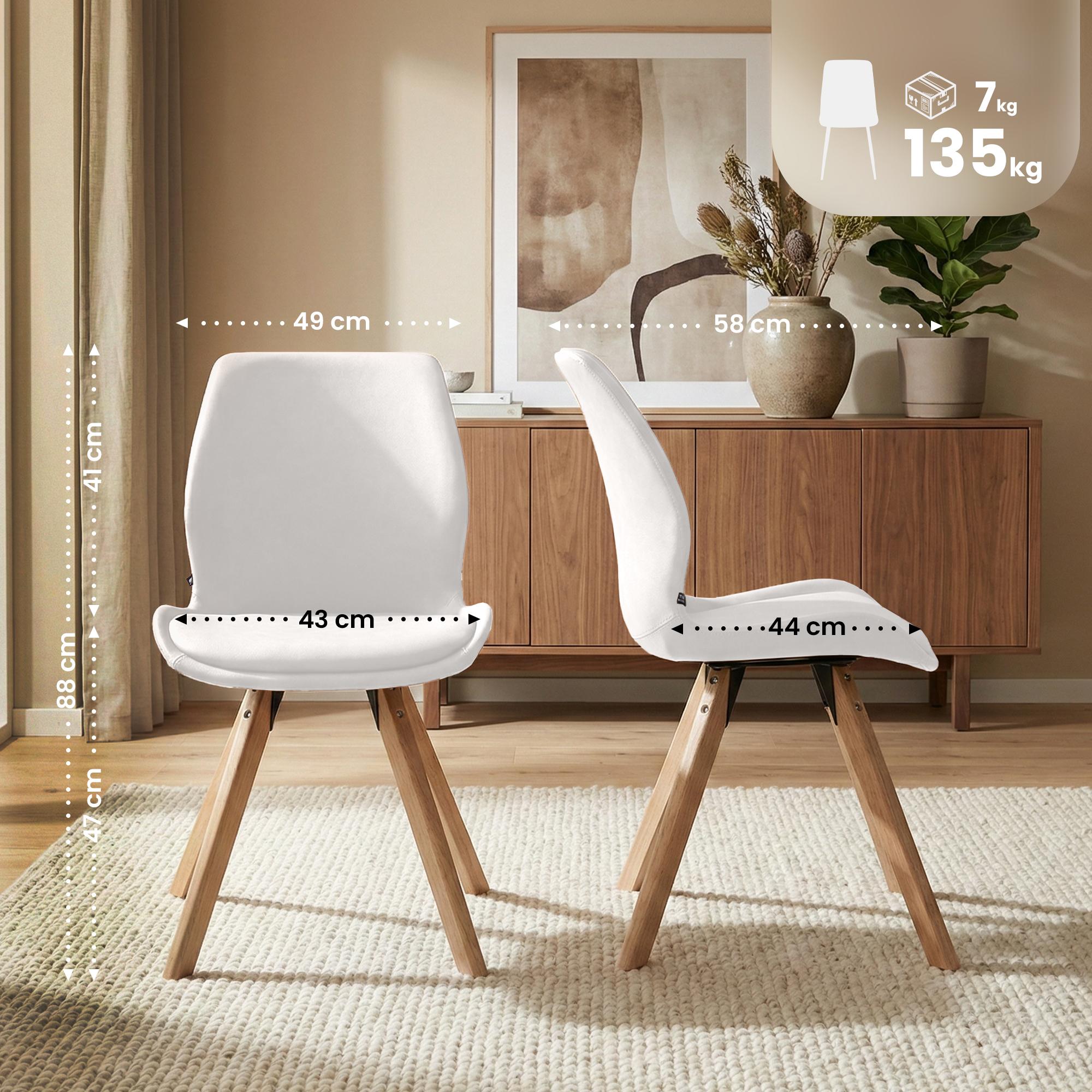 2er Set Stuhl Luna Kunstleder