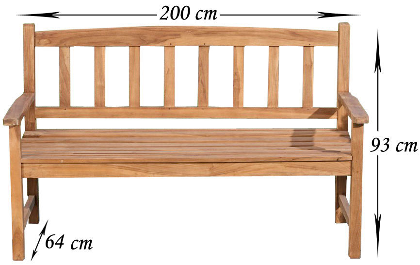Teakbank Aucland 200 cm