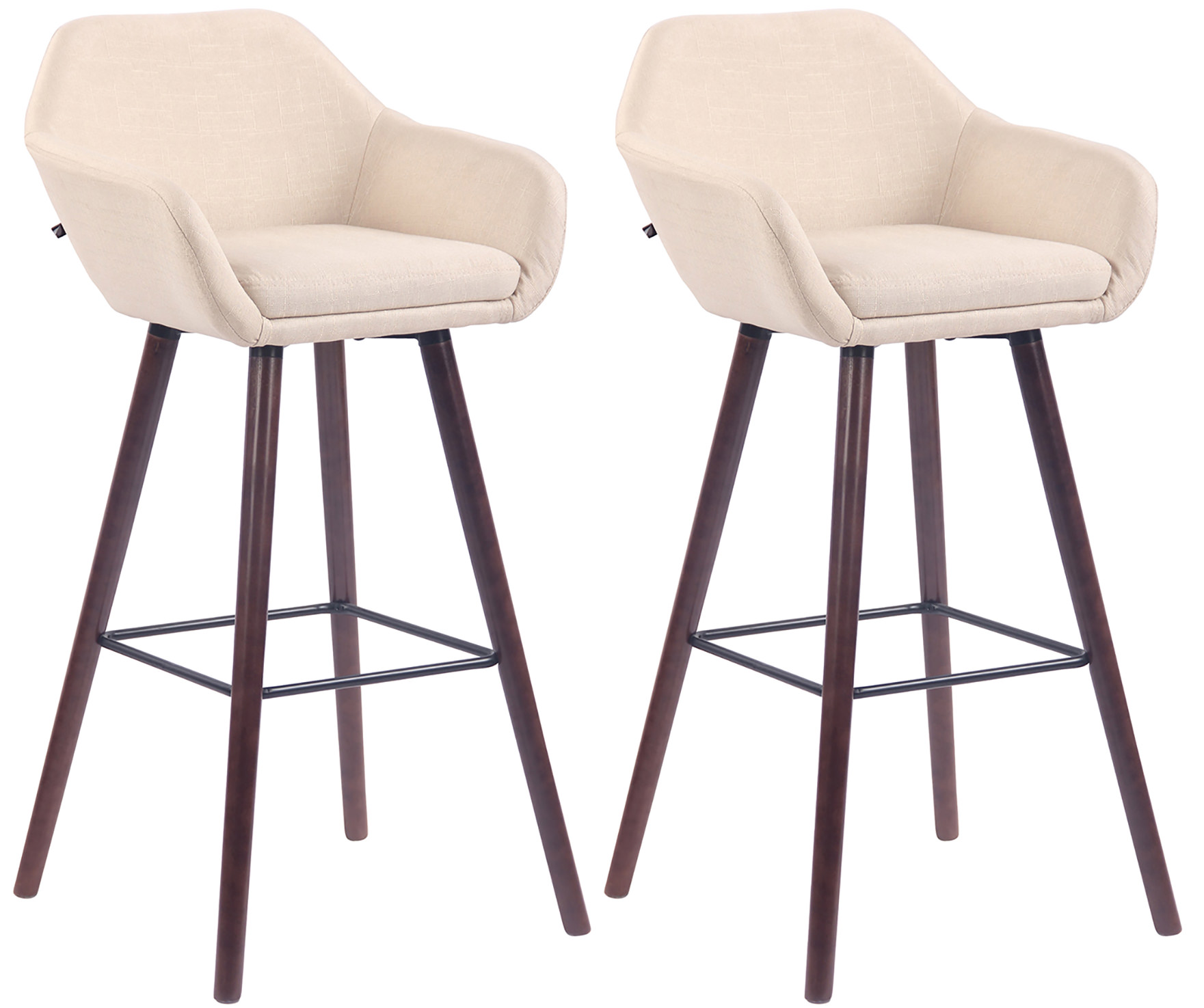 2er Set Barhocker Adelaide walnuss