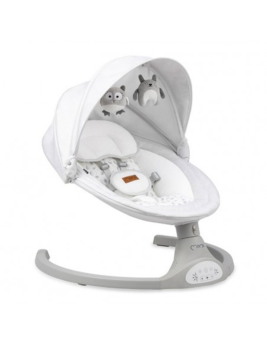 MoMi KENANI Hellgrau Elektrische Babywippe für Kinder bis 9 kg