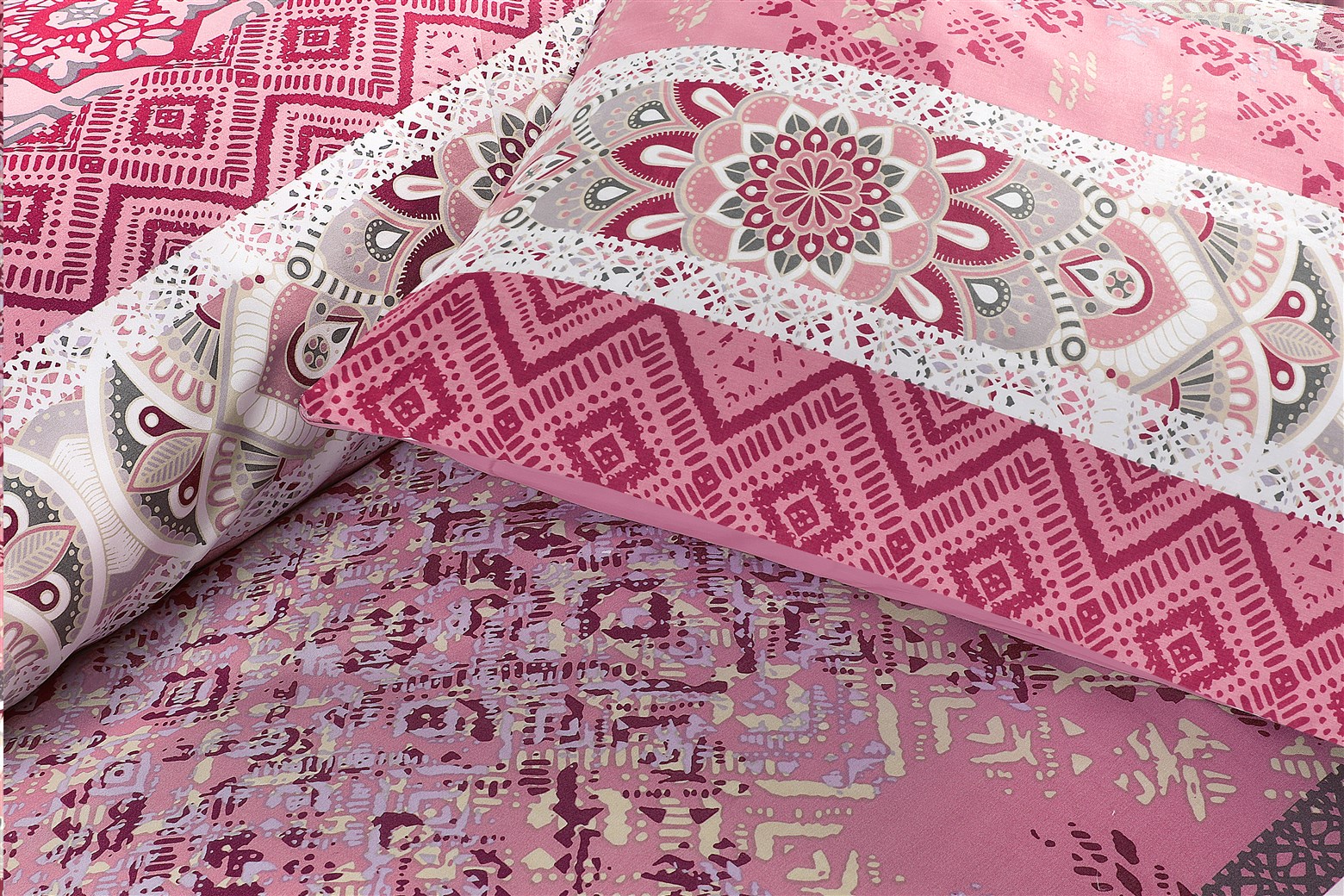 Bettwäsche Bettwäsche Alegra 125-AT Multi / Rosa 140cm x 200cm / 70cm x 90cm