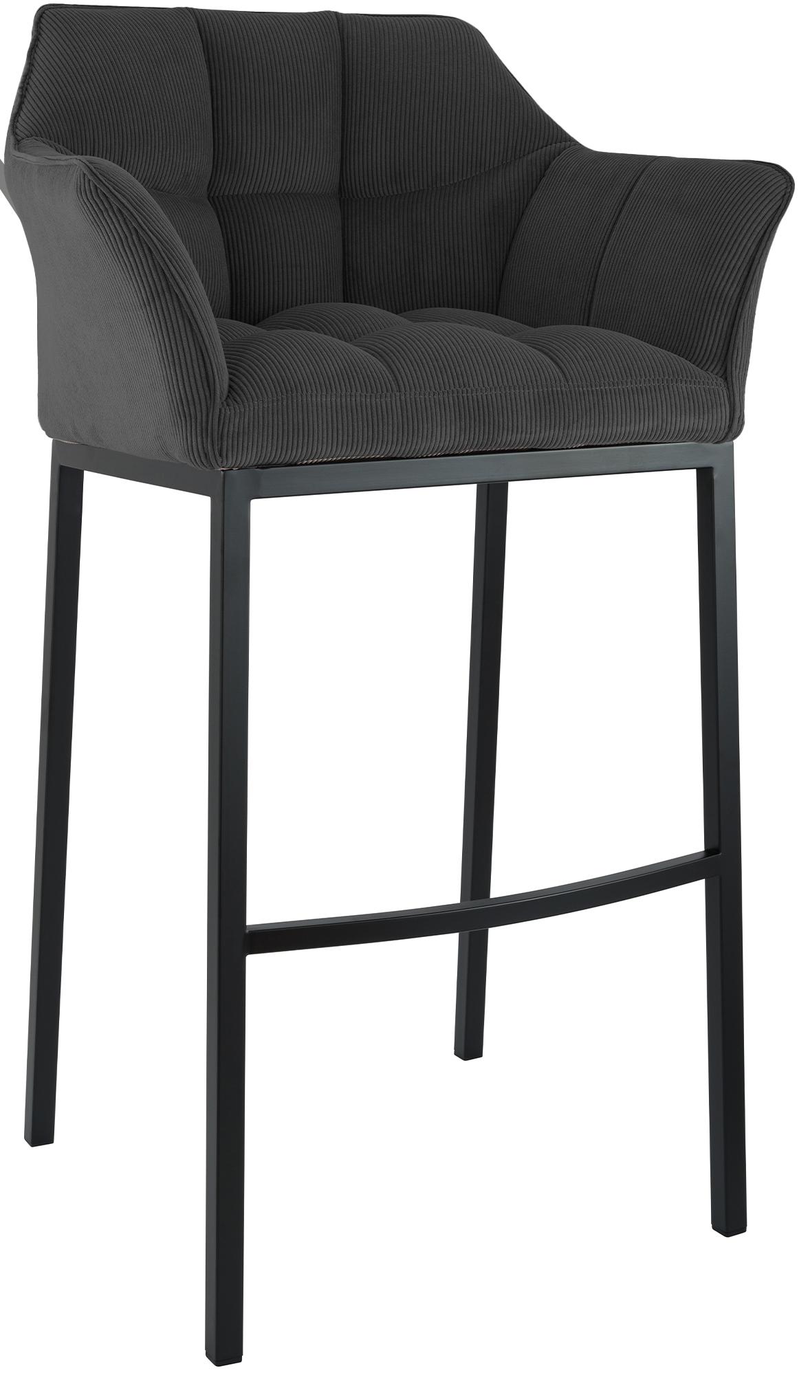 Barhocker Damaso B Cord mit 4-Fuß Gestell