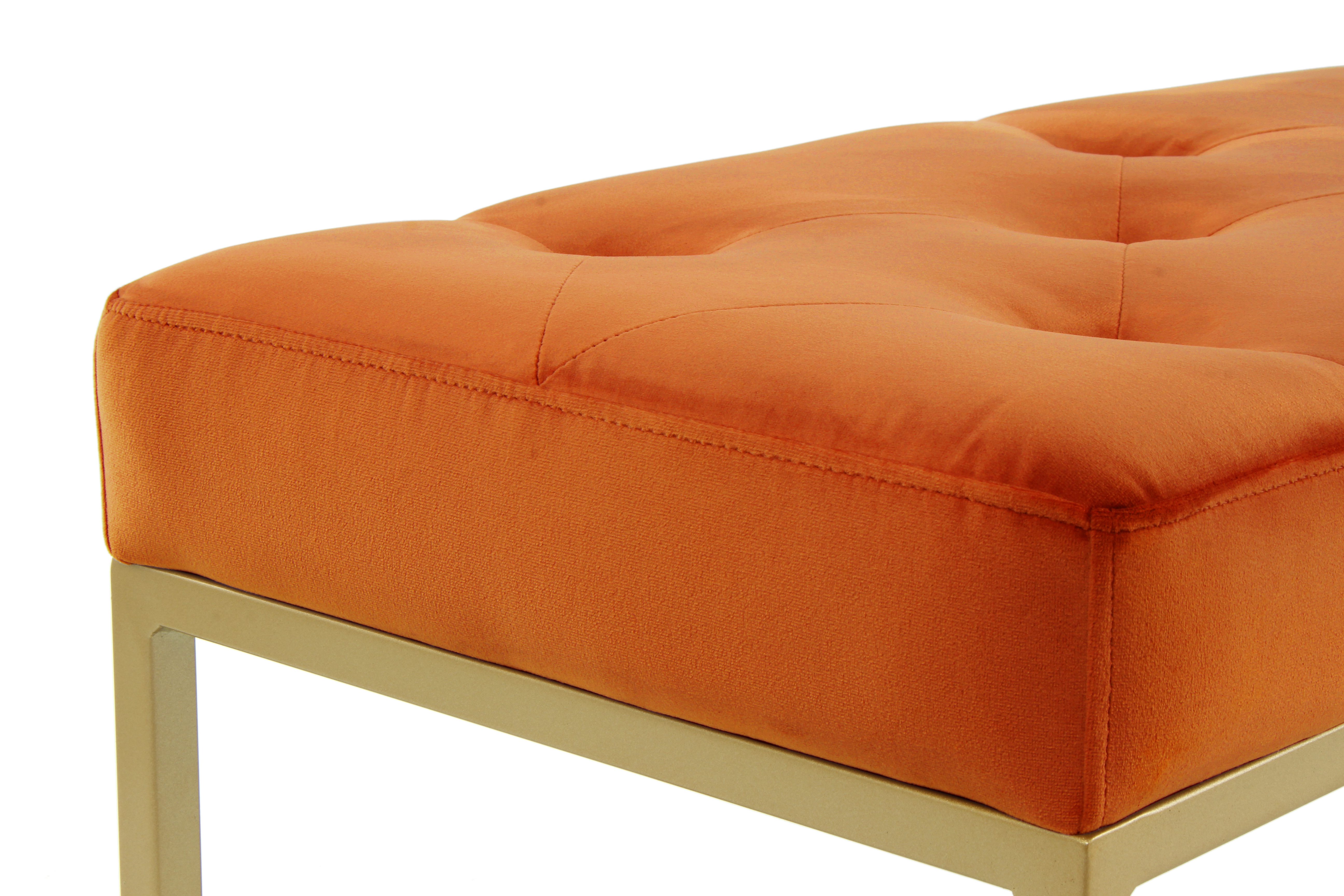 Elegante Sitzbank Orange/Gold