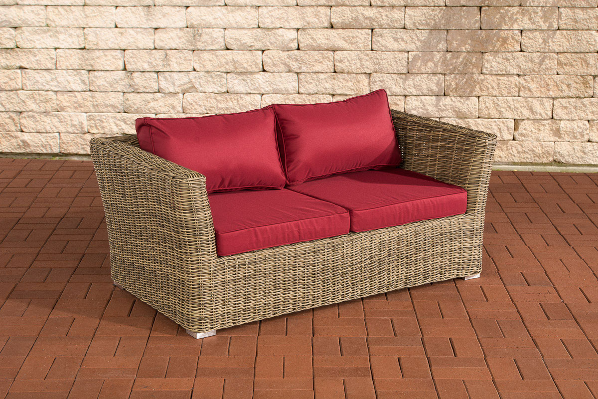 2er Sofa Mandal Rubinrot