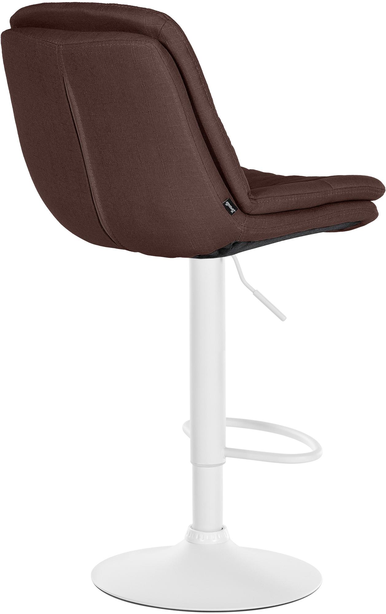 Barhocker Laurel Stoff weiß