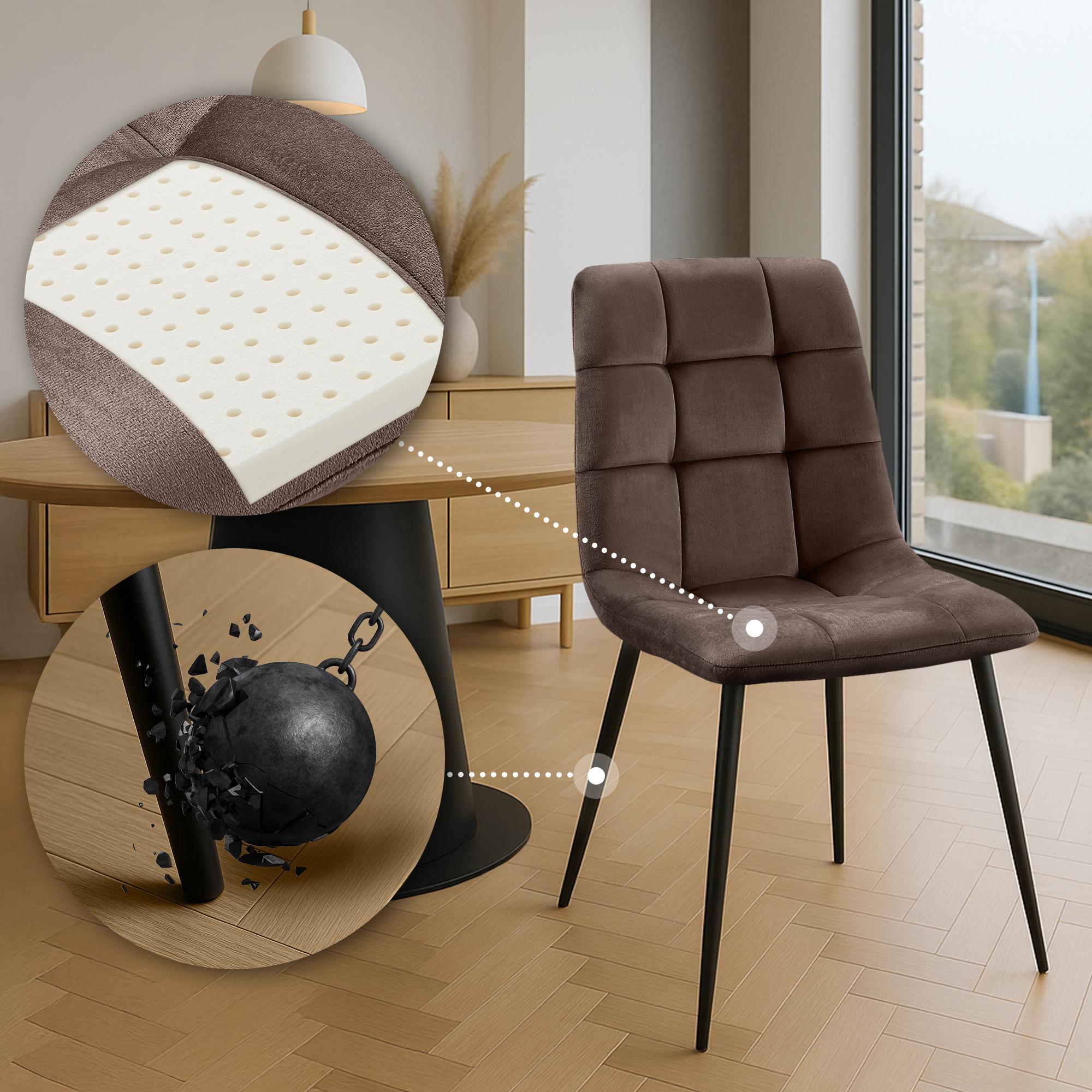 4er Set Esszimmerstuhl Tilde Samt
