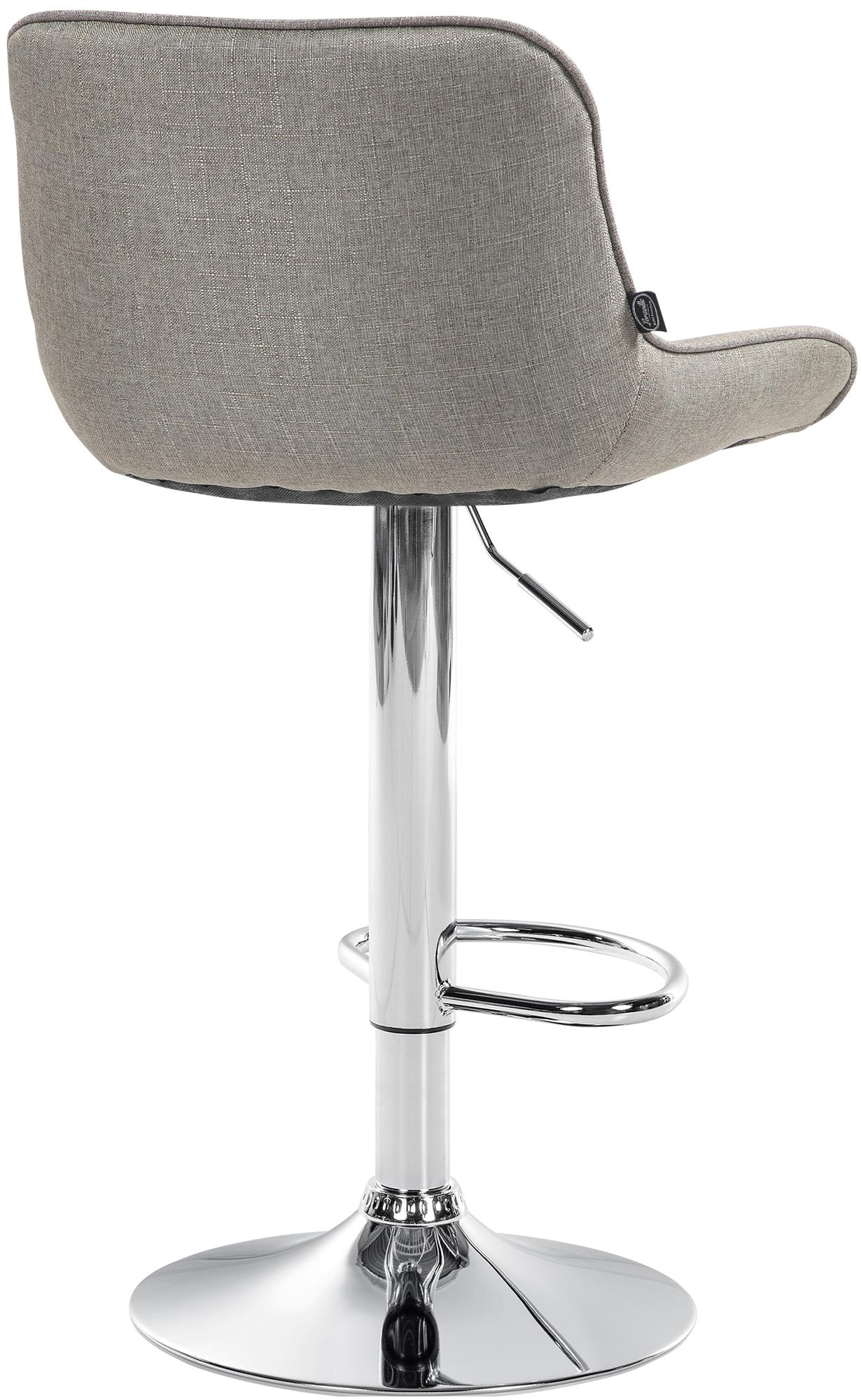 Barhocker Vonore Stoff chrom