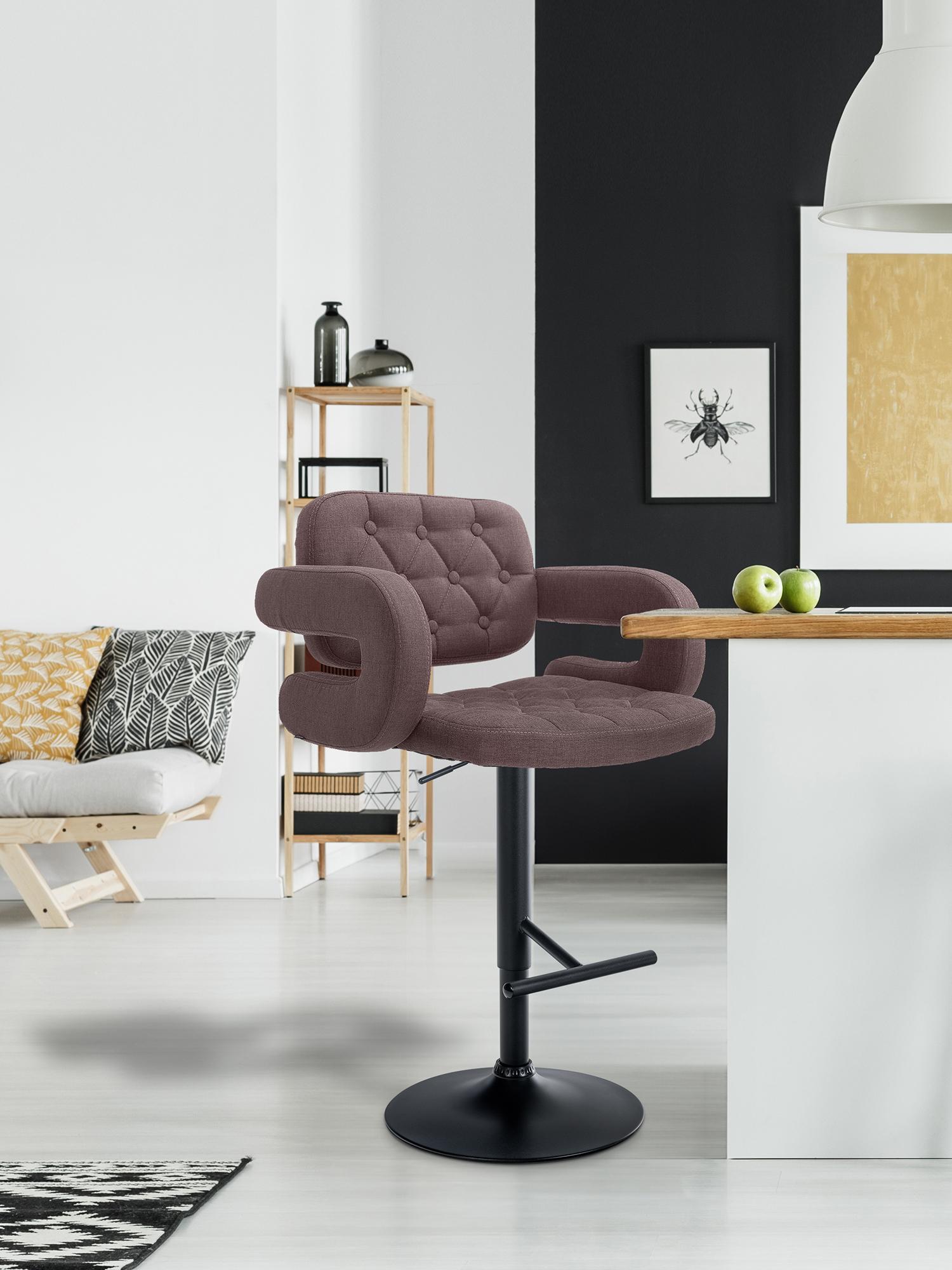 Barhocker Dublin STOFF schwarz