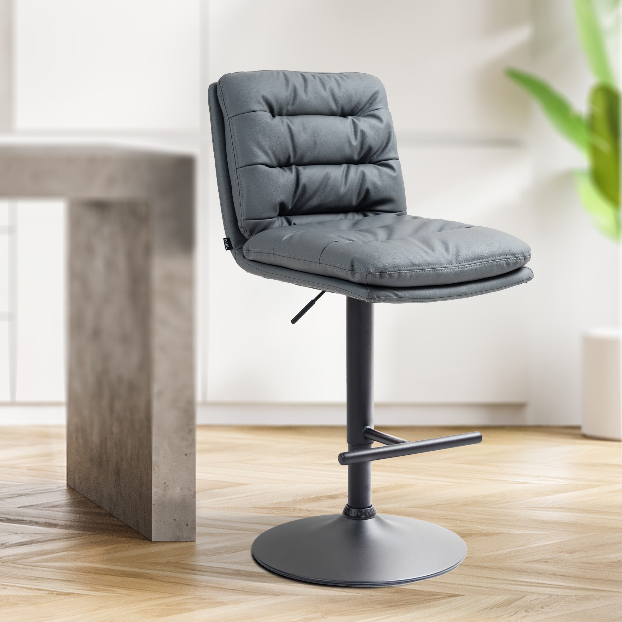 2er Set Barhocker Damar Kunstleder schwarz