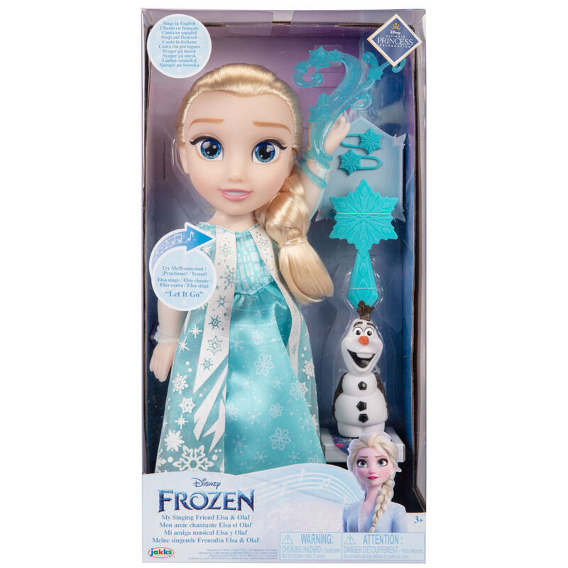 Jakks Pacific Eiskönigin Disney Frozen / Eiskönigin - "My Singing Friend Elsa & Olaf" - Elsa Puppe mit Sound - 38 cm