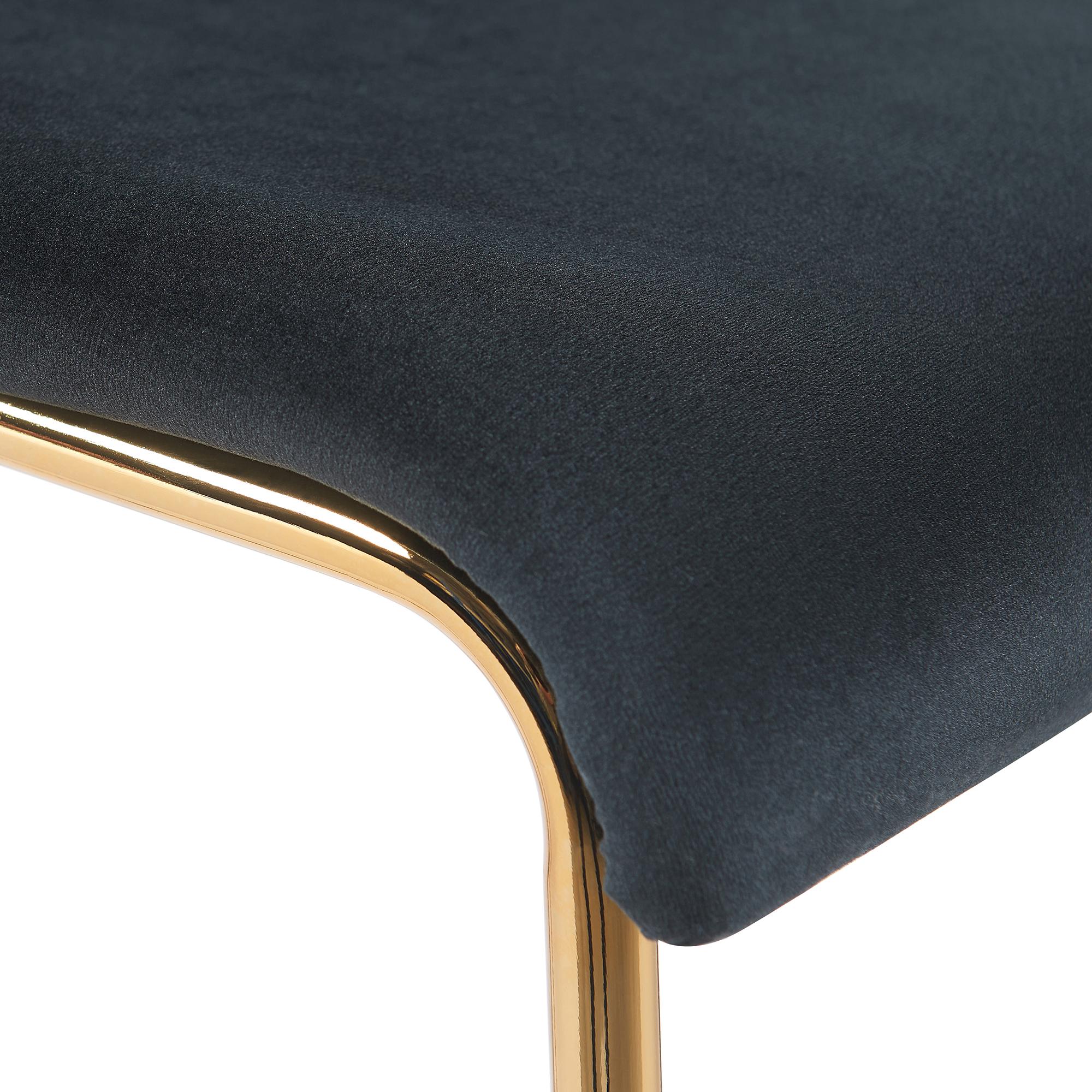 Barhocker Hoover Samt 4-Fuß Gold