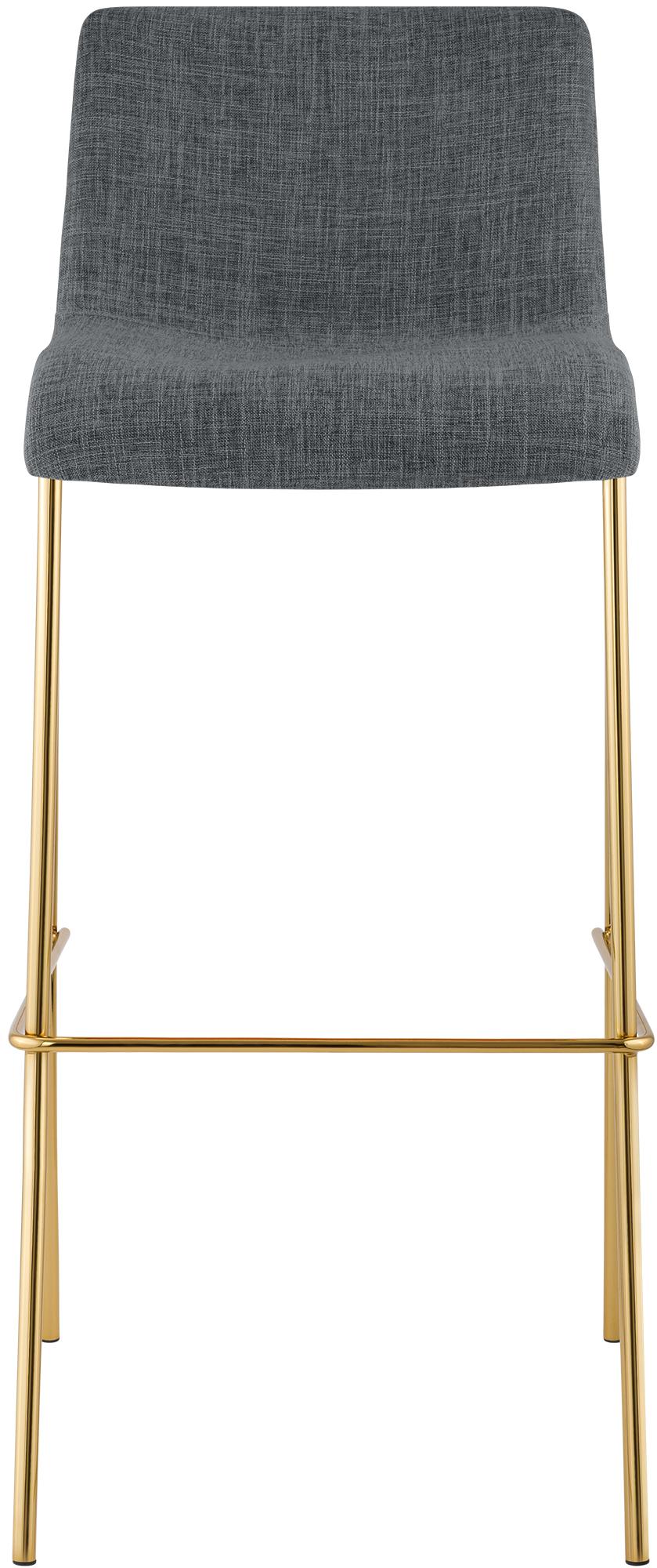Barhocker Hoover Stoff 4-Fuß Gold