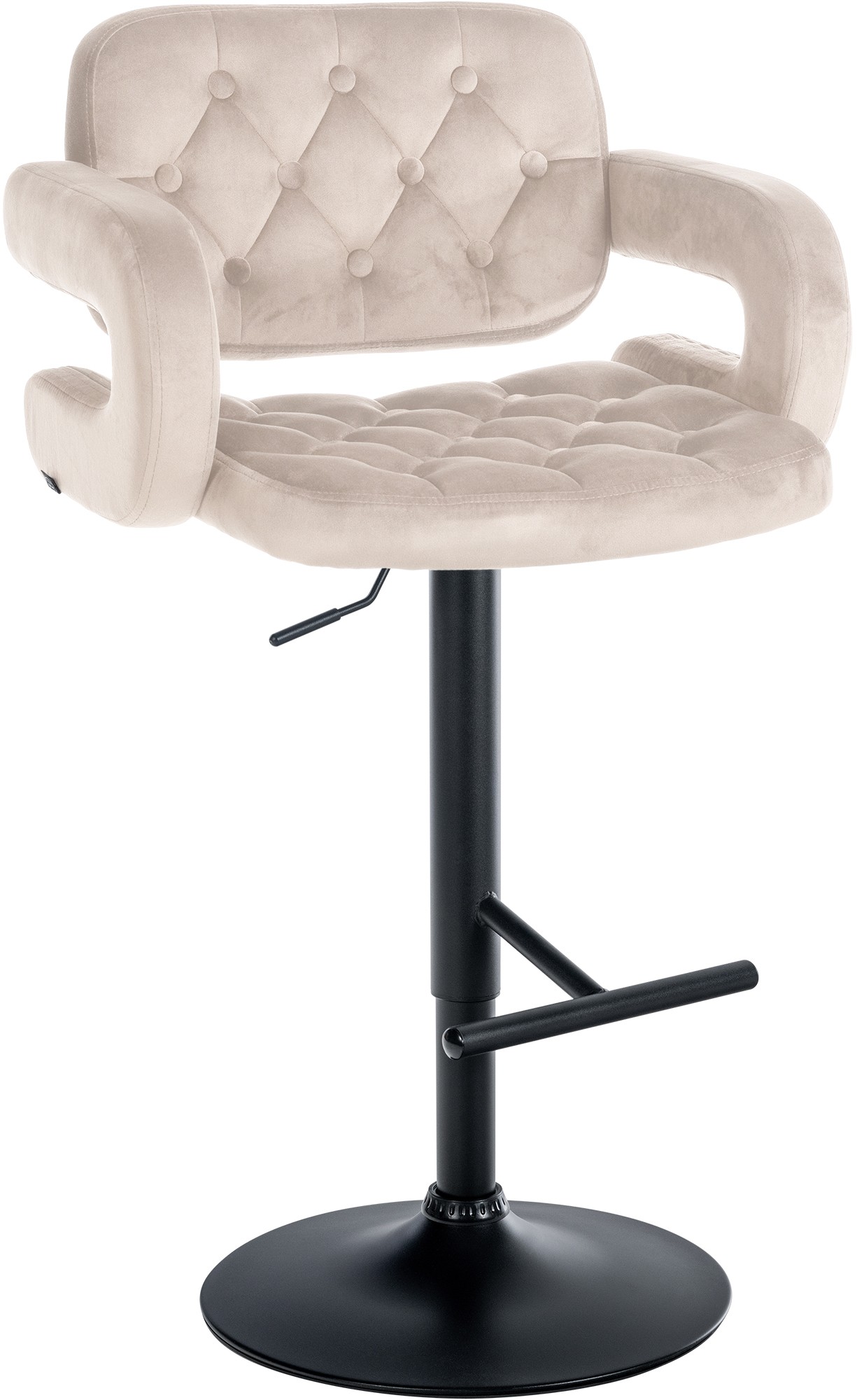 Barhocker Dublin Samt schwarz
