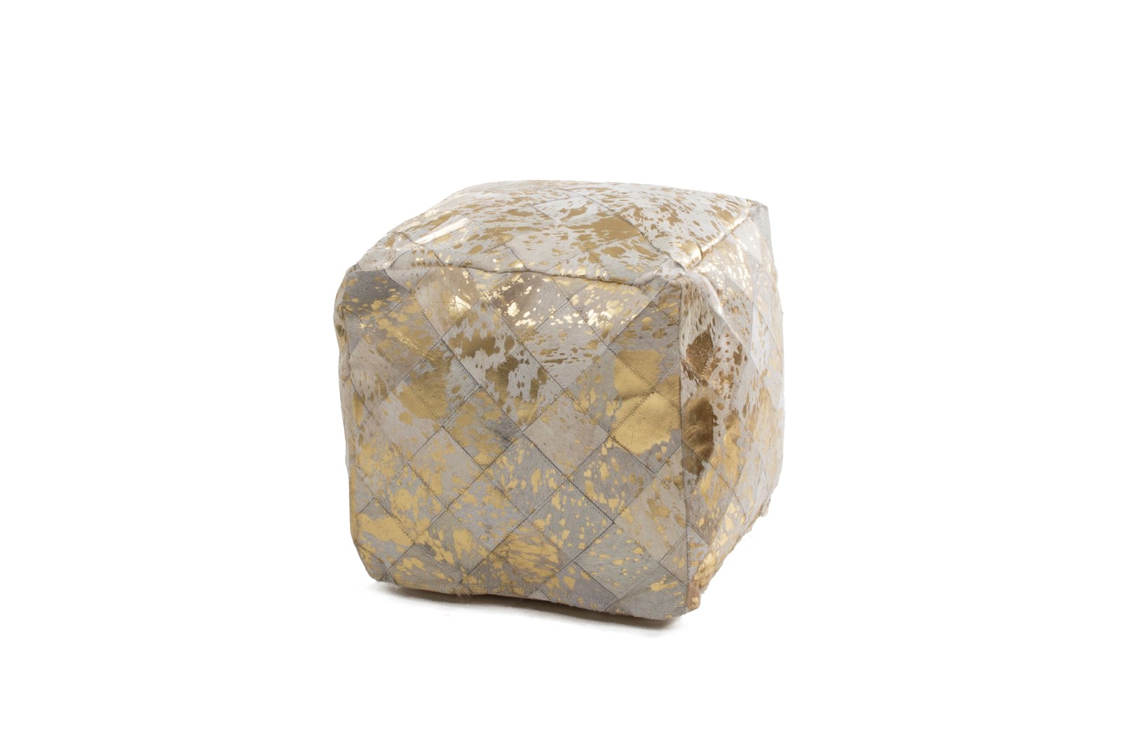 Pouf Lavish Pouf 210 Elfenbein / Gold 45cm x 45cm