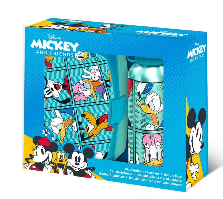 Kids Licensing Küchenutensilien Disney Mickey and Friends - Lunchset: Brotdose & Trinkflasche