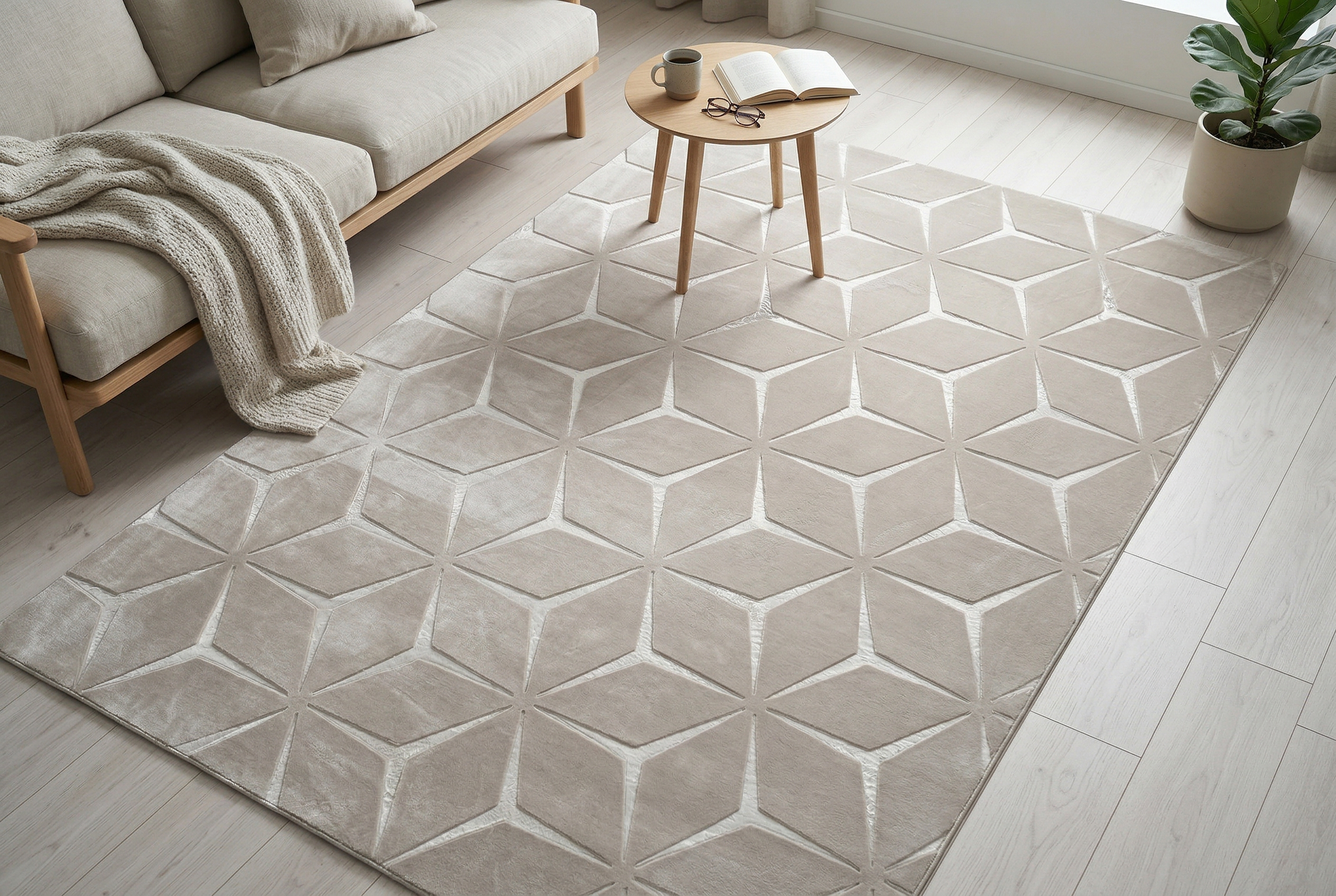 Teppich Calma 225 Beige 200 x 290 cm