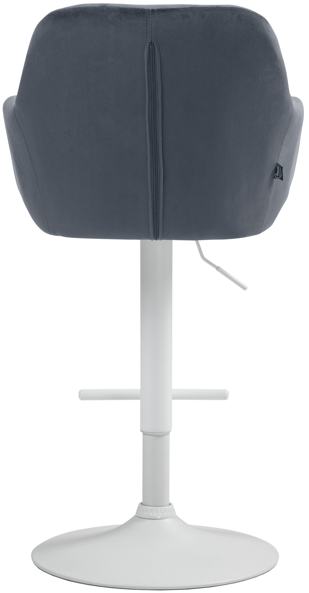Barhocker Natoma Samt weiß