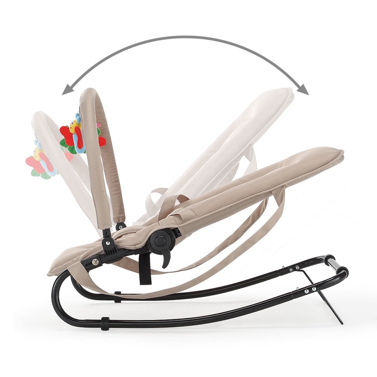 BabyTrold Skrastol Babywippe Sandfarben mit Spielbügel, verstellbar < 9 kg
