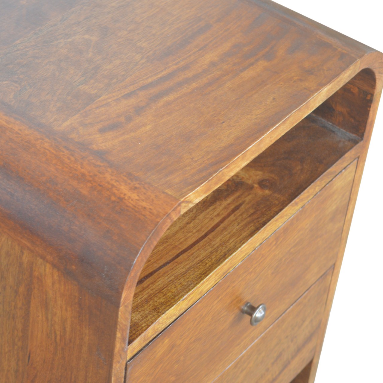 Nachttisch „Chestnut Curve“ mit 2 Schubladen