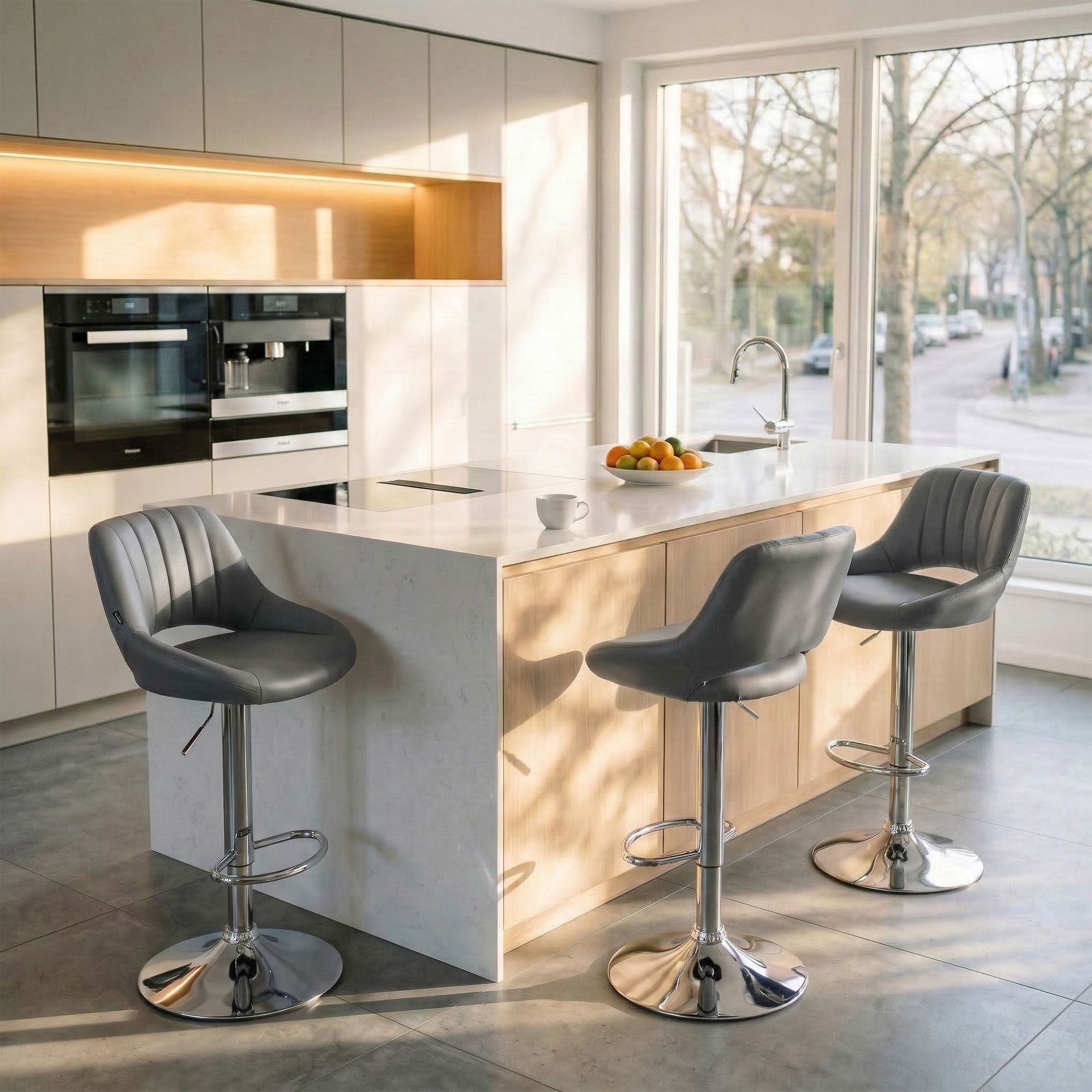 Barhocker Milet Kunstleder chrom