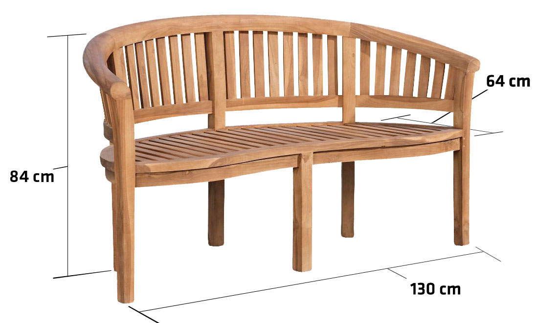 Teakbank Winnipeg V2 120 cm