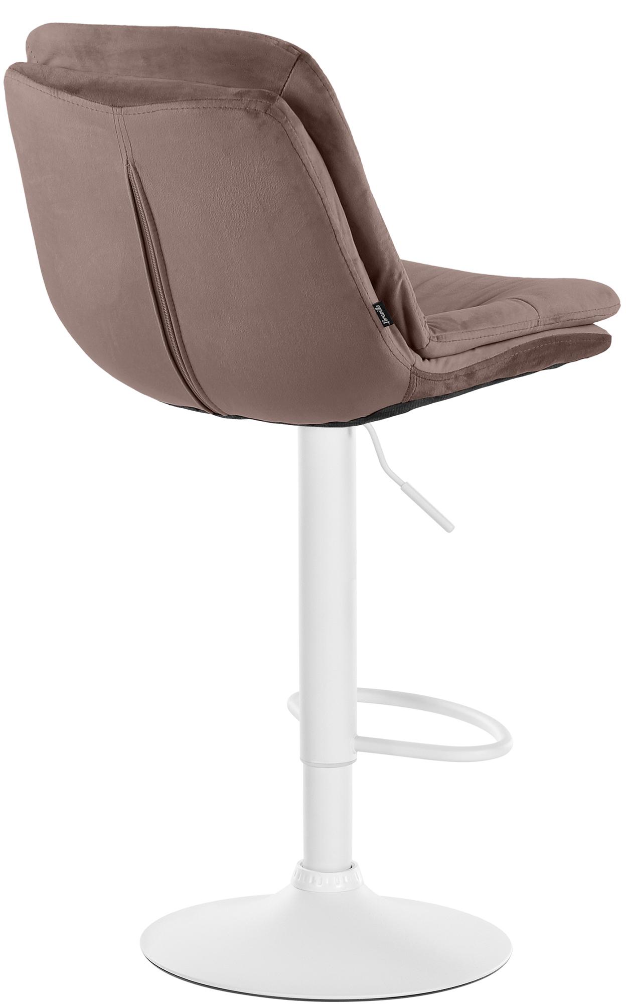 Barhocker Laurel Samt weiß