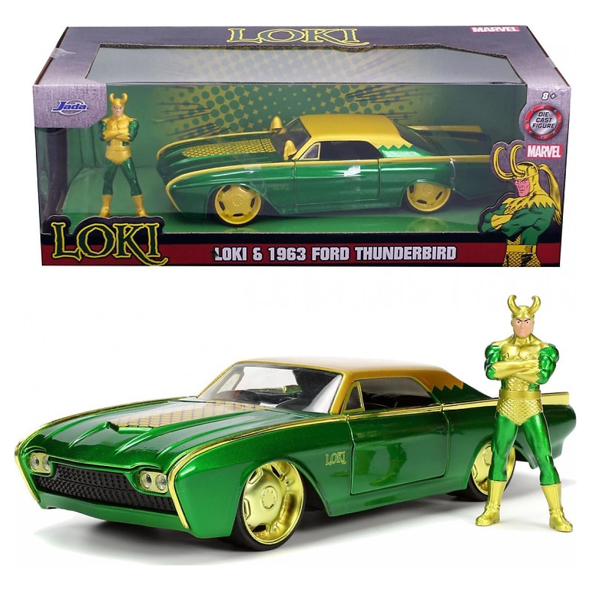 Jada Modelle & Fahrzeuge Marvel LokiFord Thunderbird 1:24